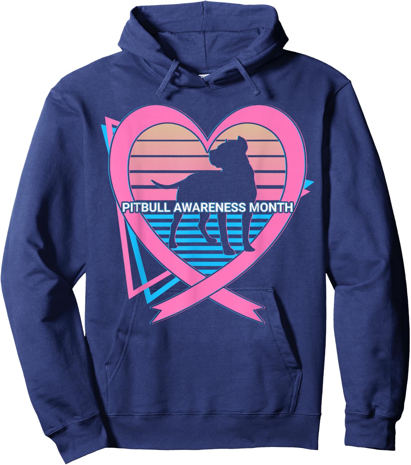 Pitbull Awareness Month Pitbull Awareness Month Pit Bull Hoodie - Hoodie | Navy