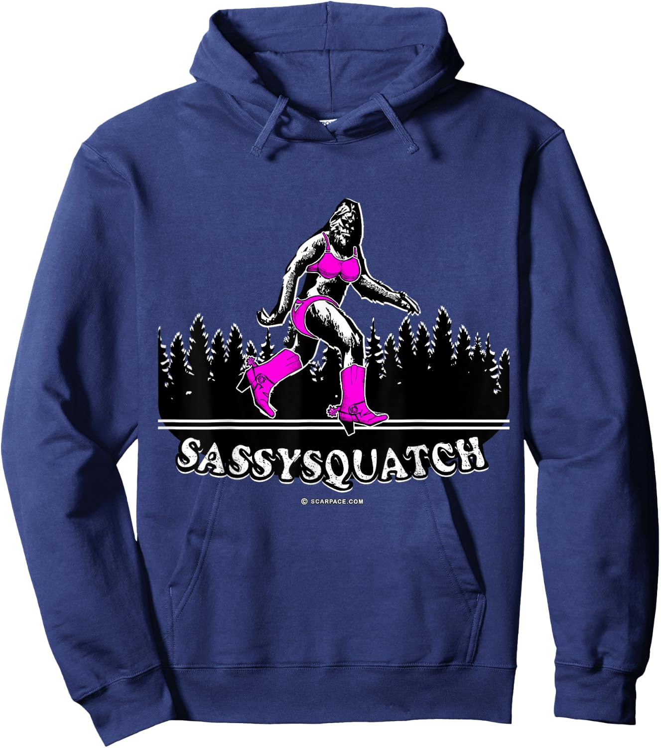 Sassysquatch, Original Female Bigfoot Sasquatch, Believe Hoodie - Hoodie | Navy