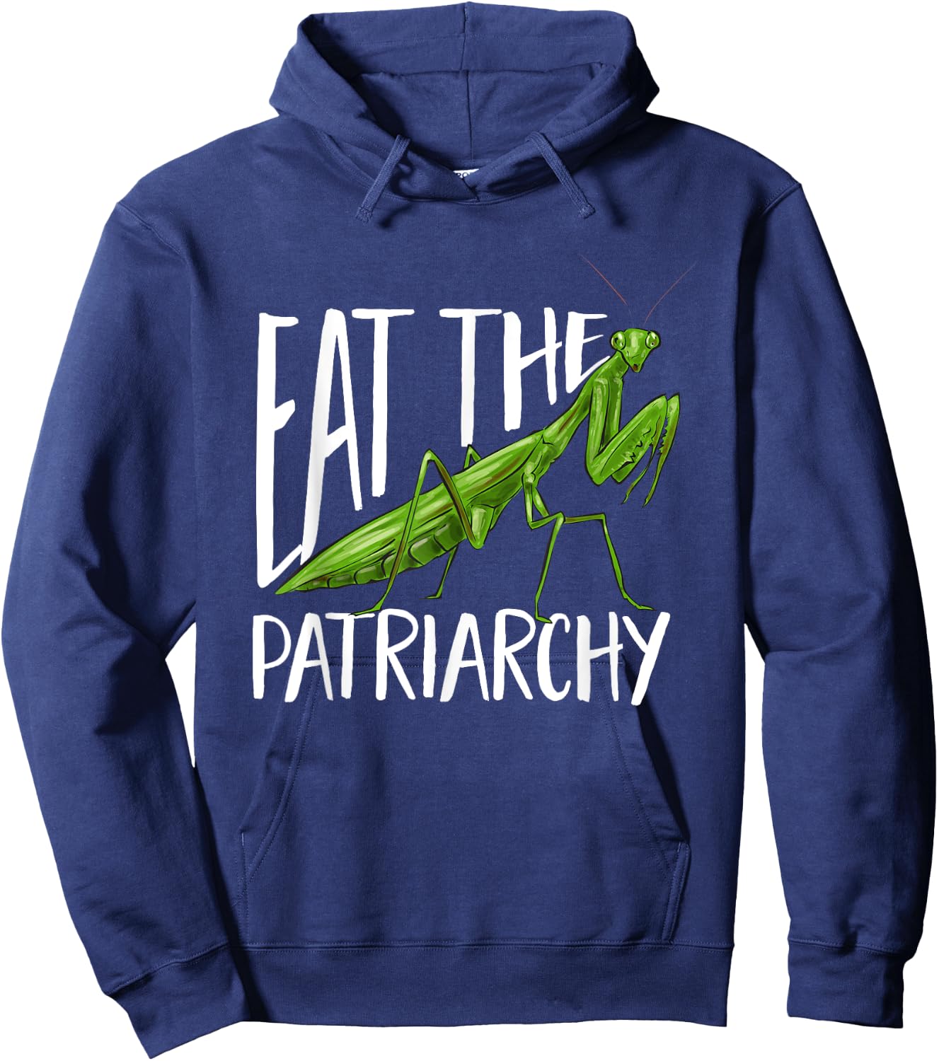 Praying Mantis Eat The Patriarchy Insect Collector Hoodie - Hoodie | Navy