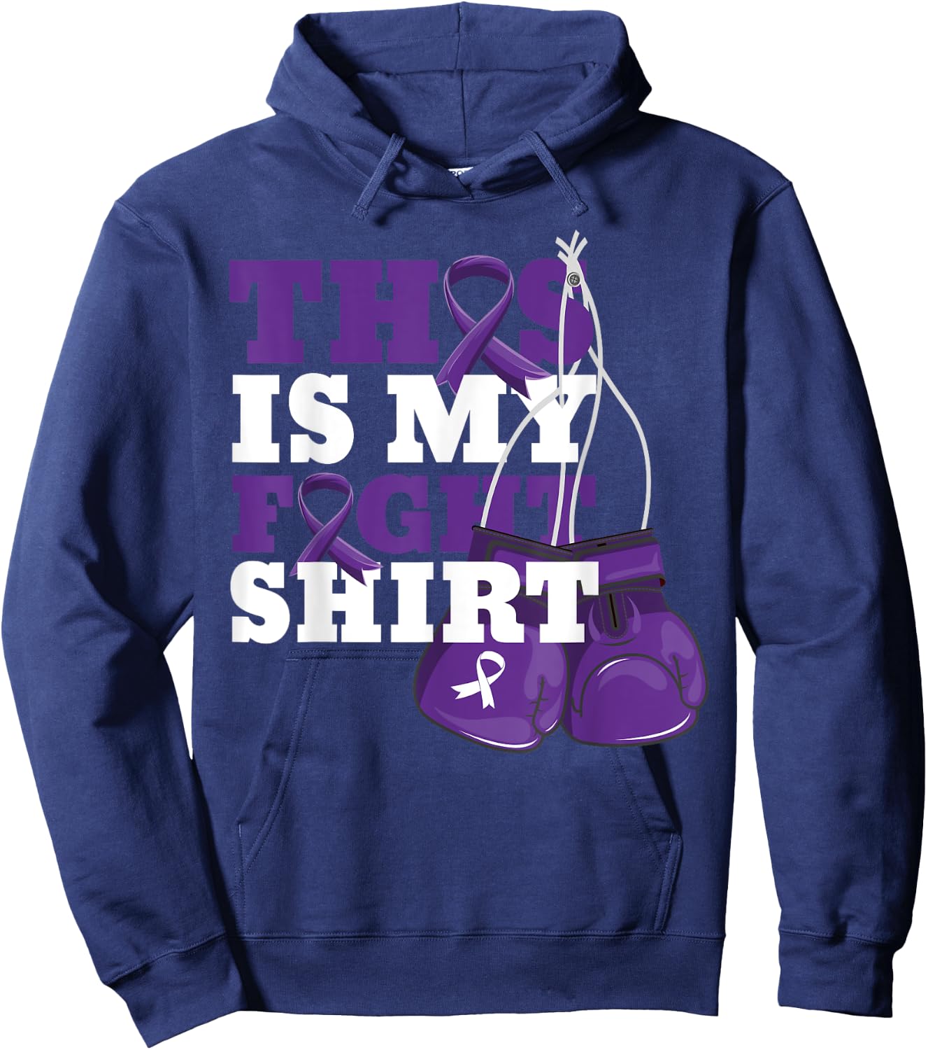 This Is My Fight Shirt Crohn's disease Fighter Support Hoodie - Hoodie | Navy