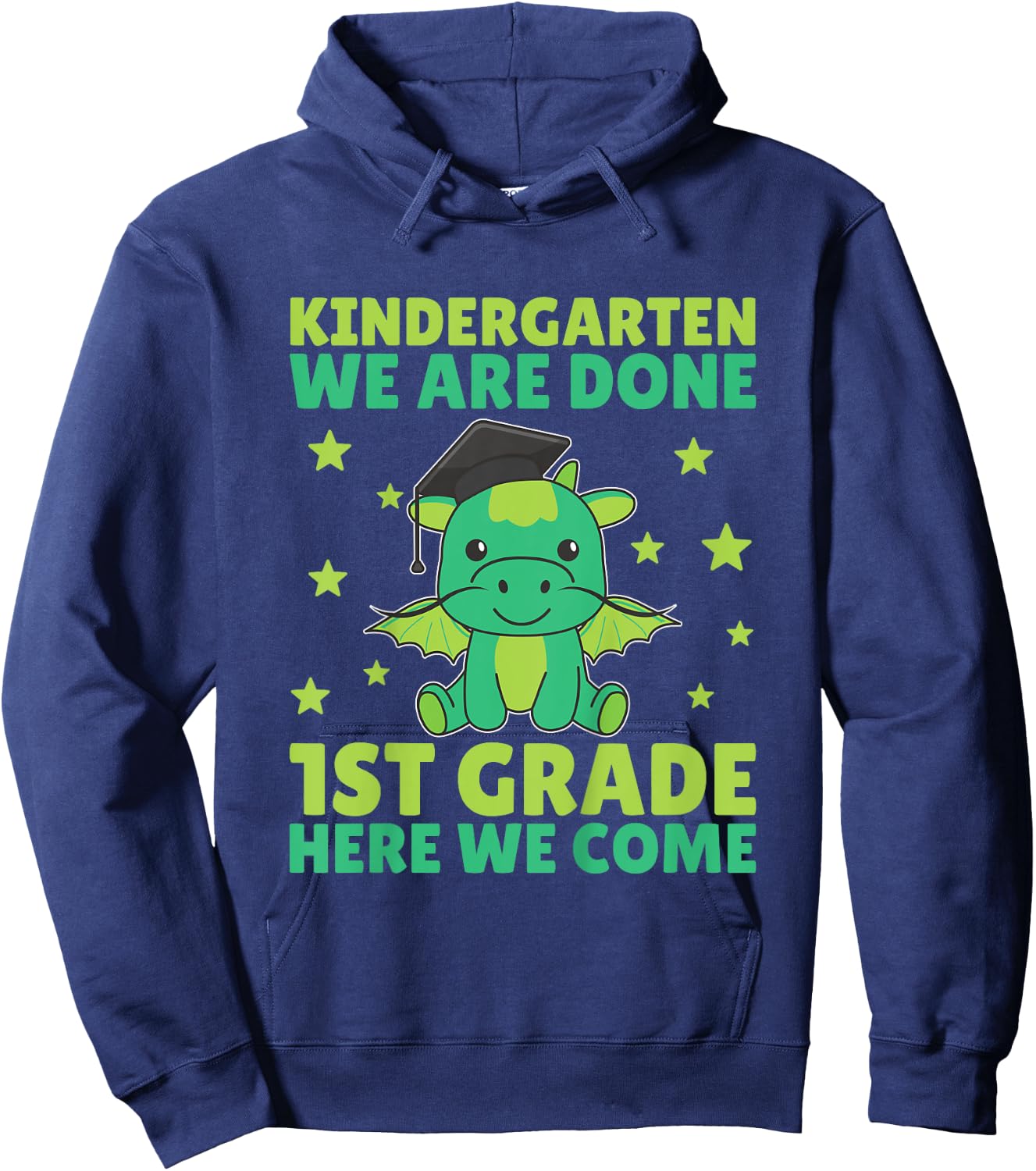 Kids Kids Kindergarten Graduate Dragon Graduation Hoodie - Hoodie | Navy