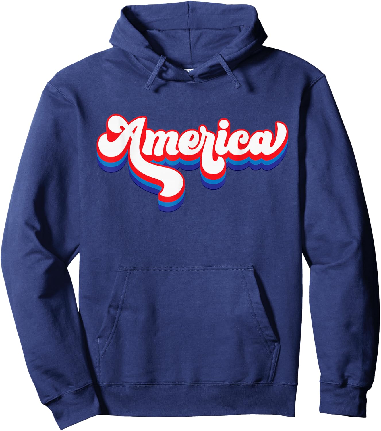 Retro USA 4th of July America Patriotic Independence Hoodie - Hoodie | Navy
