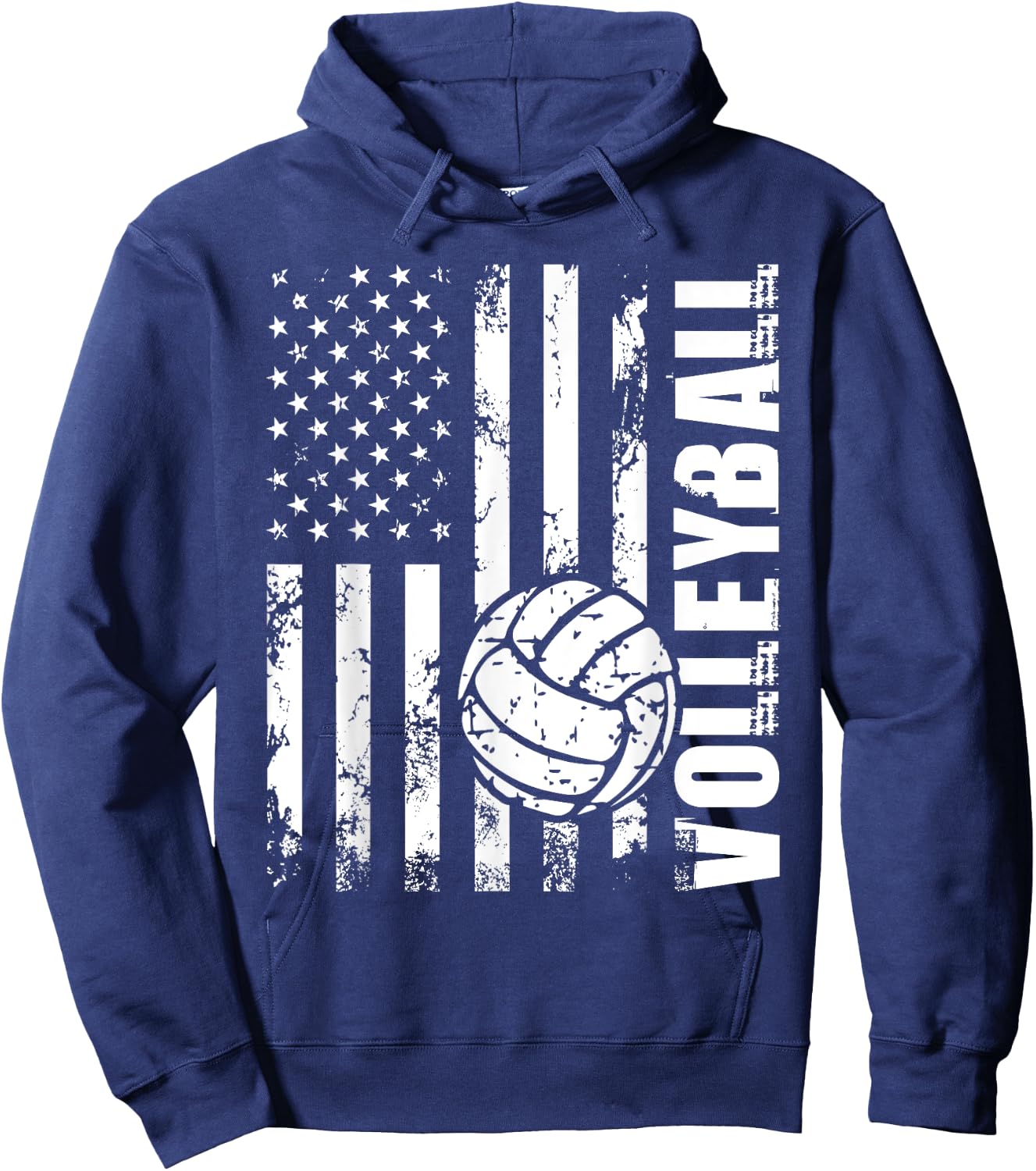 Beach Volleyball - USA American Flag Setters Players Coach Hoodie - Hoodie | Navy