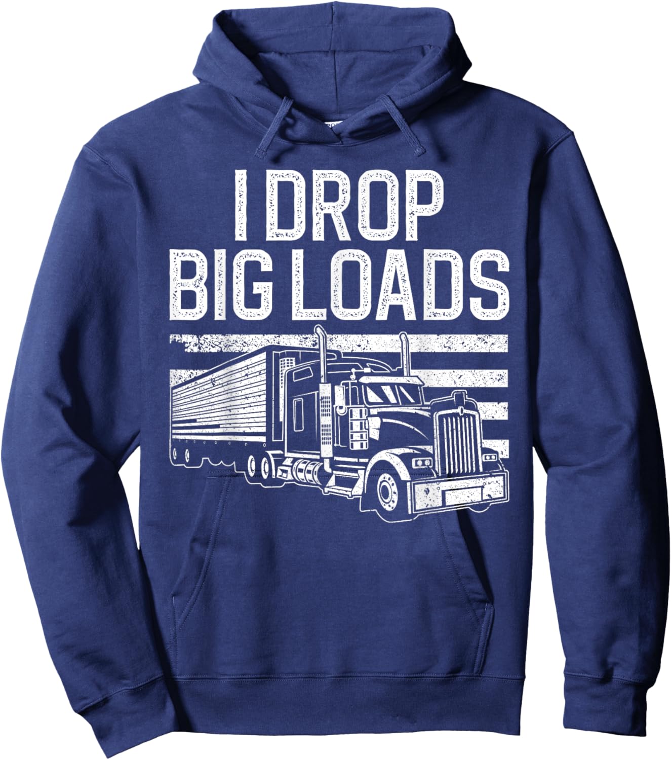 Funny Trucker Design Women Semi Truck Driver Lover Hoodie - Hoodie | Navy