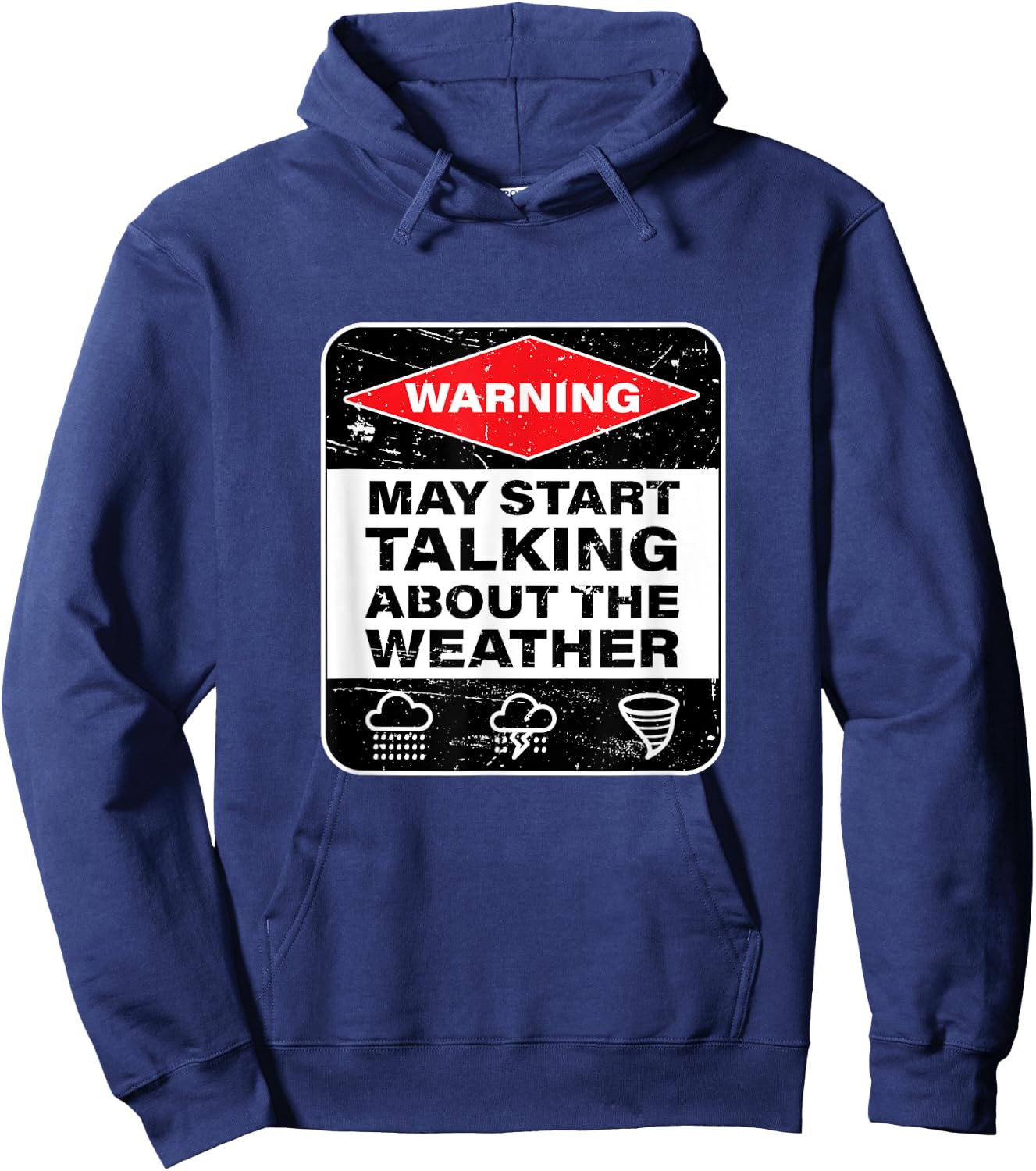 Weather Warning Funny Raining Storms Meteorology Hoodie - Hoodie | Navy