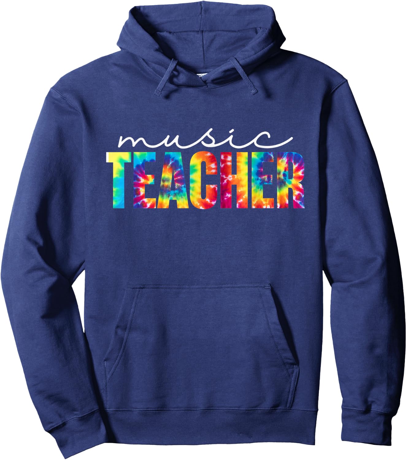 Music Teacher Tie Dye Appreciation Day Hello Back To School Men Women Hoodie - Hoodie | Navy