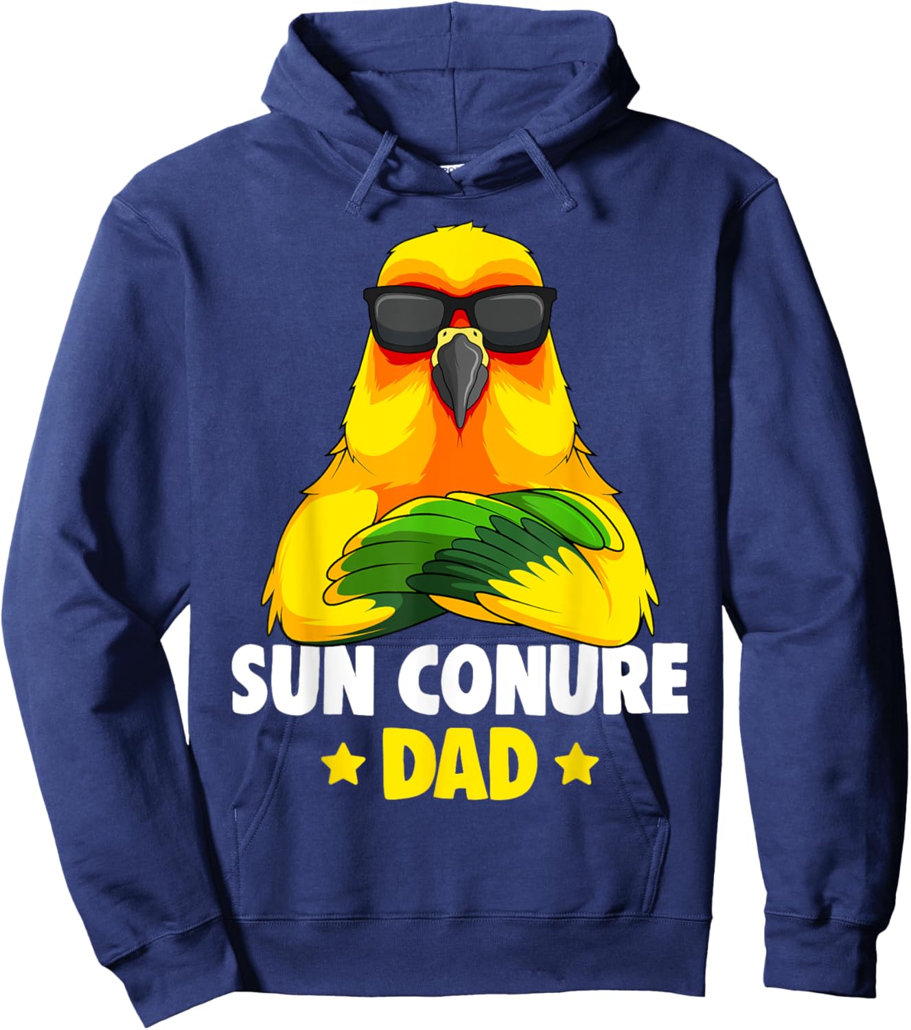 Sun Conure Dad Parrot Bird Hoodie - Hoodie | Navy