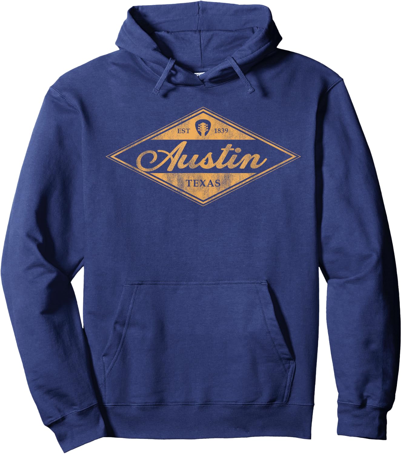 Retro Austin Texas Vintage Guitar Music Souvenir Hoodie - Hoodie | Navy