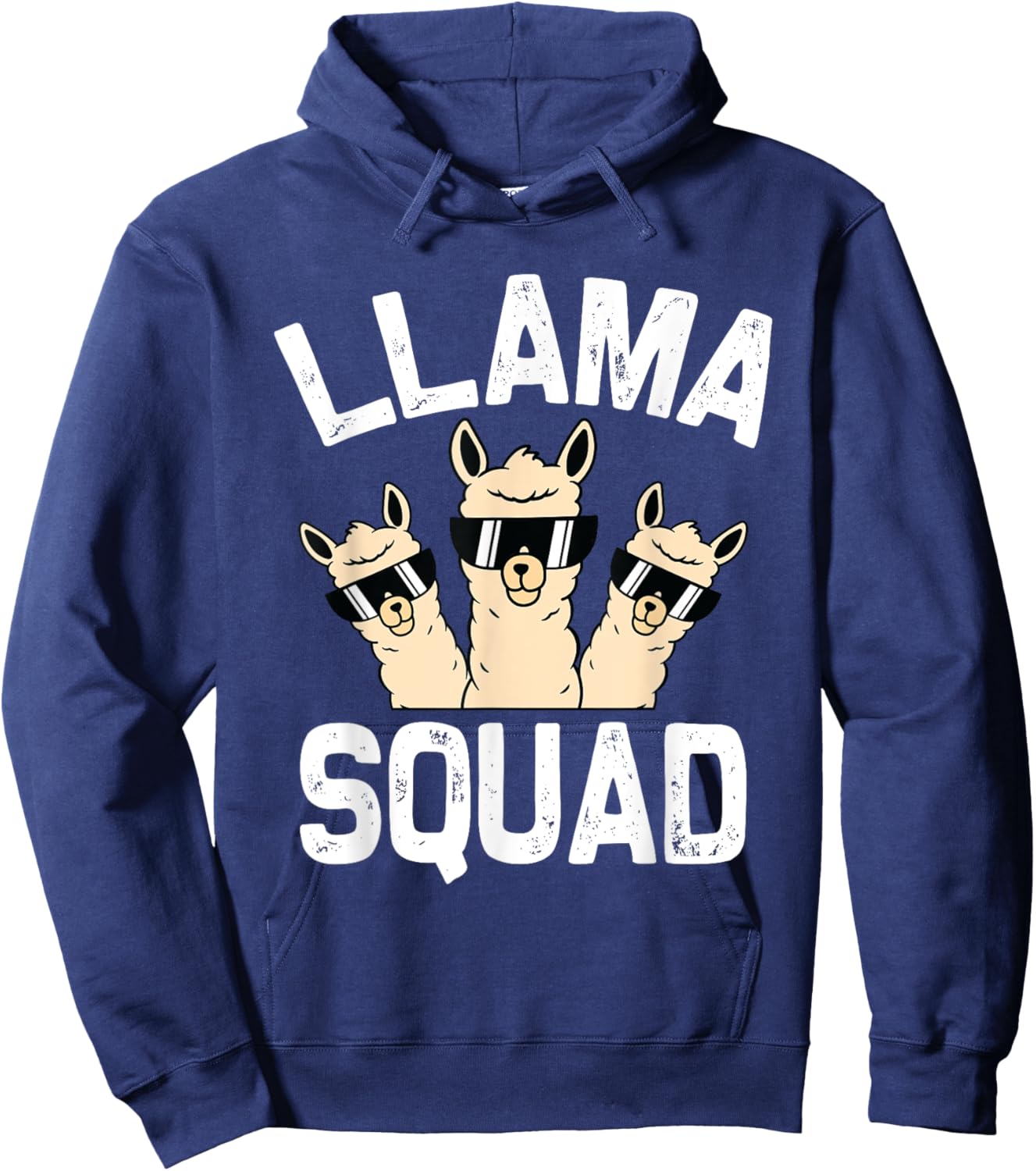 Funny Llama Design Men Women Cute Llama Alpaca Girls Boys Hoodie - Hoodie | Navy