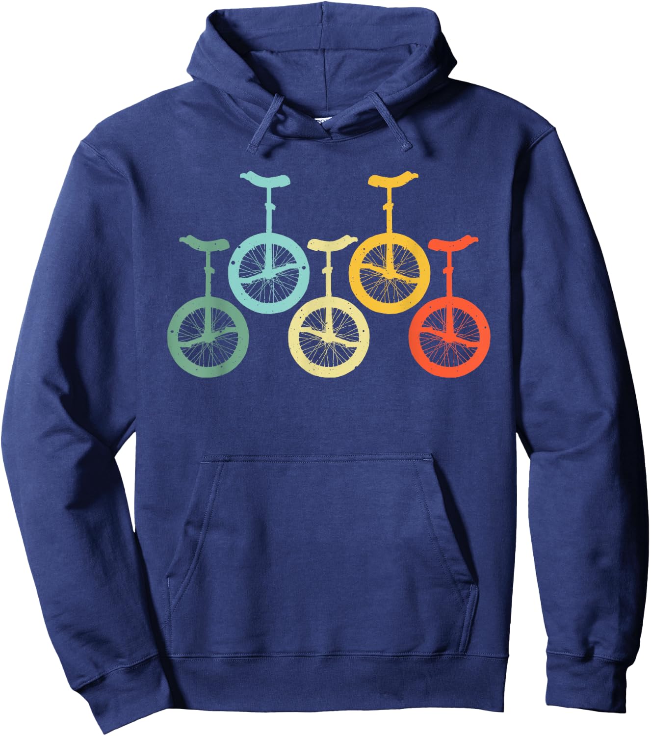 Funny Vintage Unicycle Design Women Unicycling Lover Hoodie - Hoodie | Navy