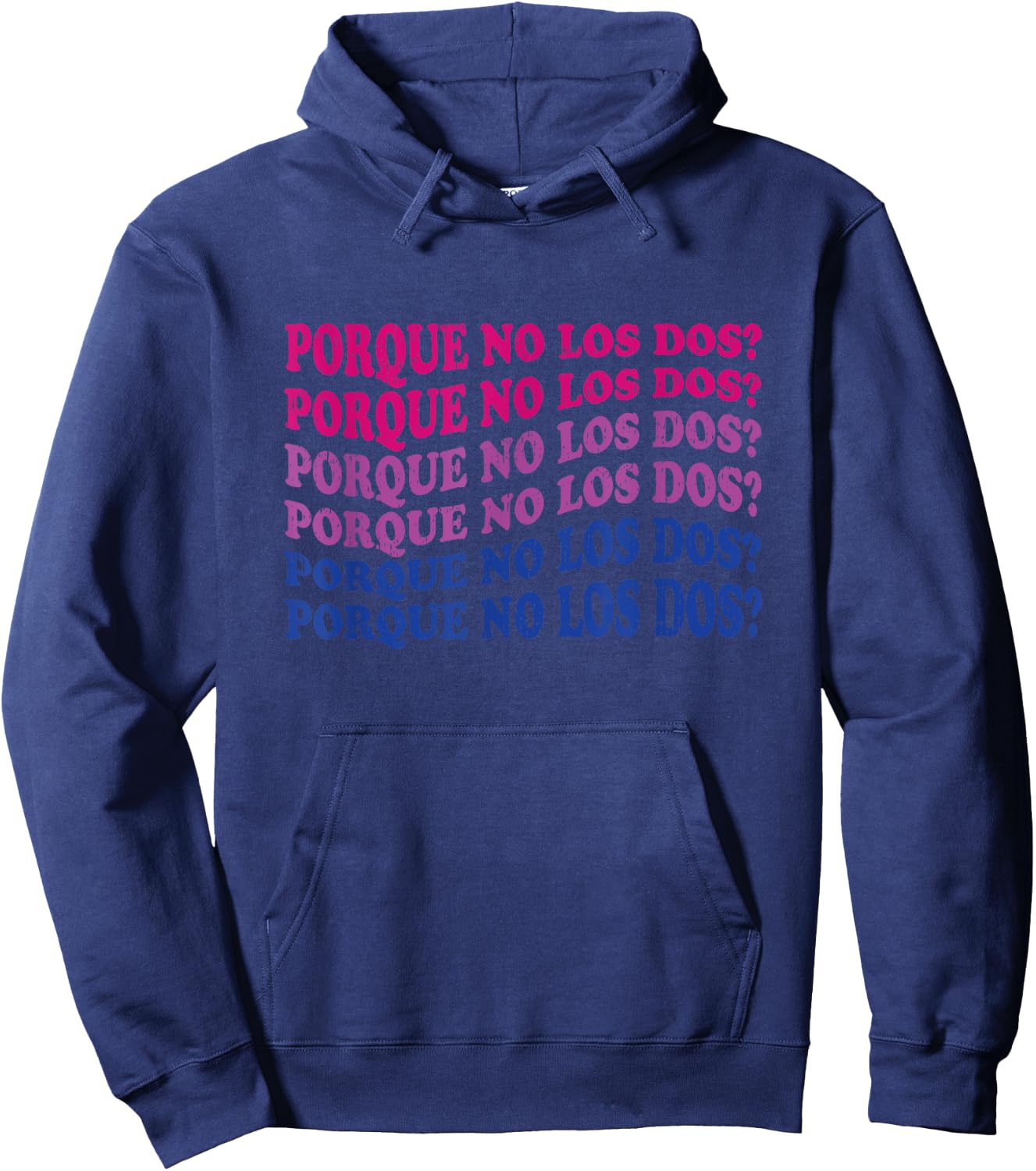 Porque No Los Dos Why Not Both Spanish Mexico Bisexual Pride Hoodie - Hoodie | Navy