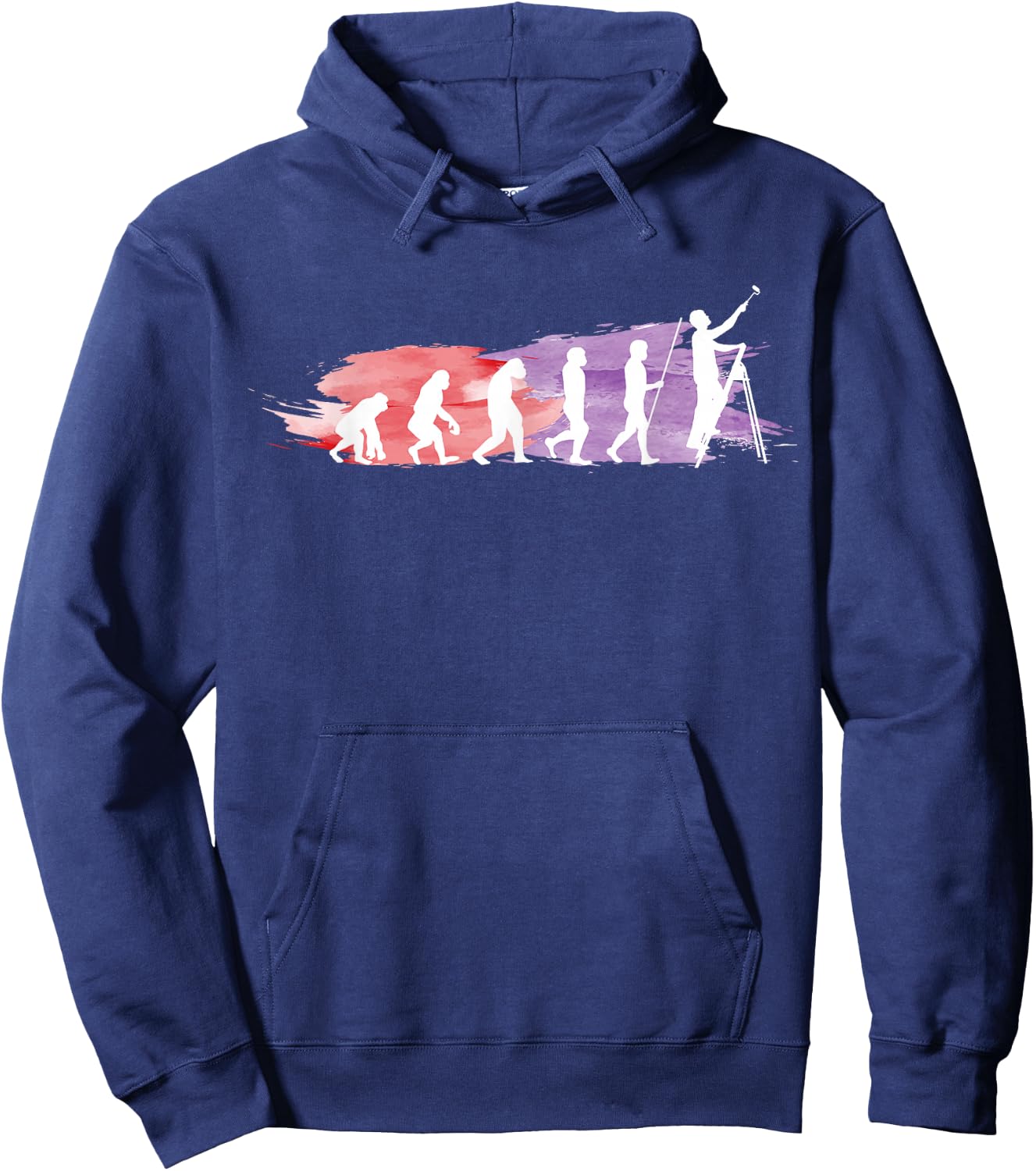 Painter Evolution | Funny Gift Painters Master Painters Hoodie - Hoodie | Navy