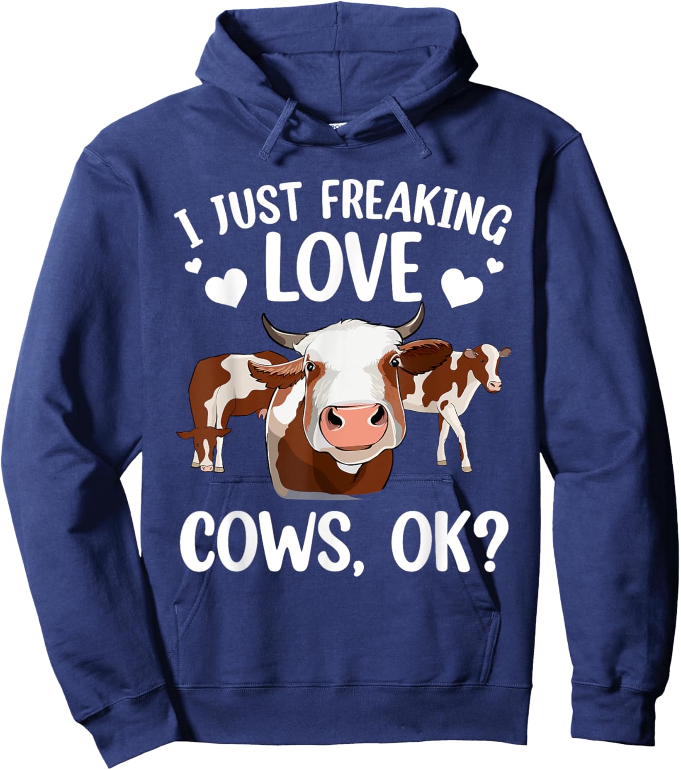 Cool Cows Women Cow Lover Farmer Cattle Farm Animal Hoodie - Hoodie | Navy