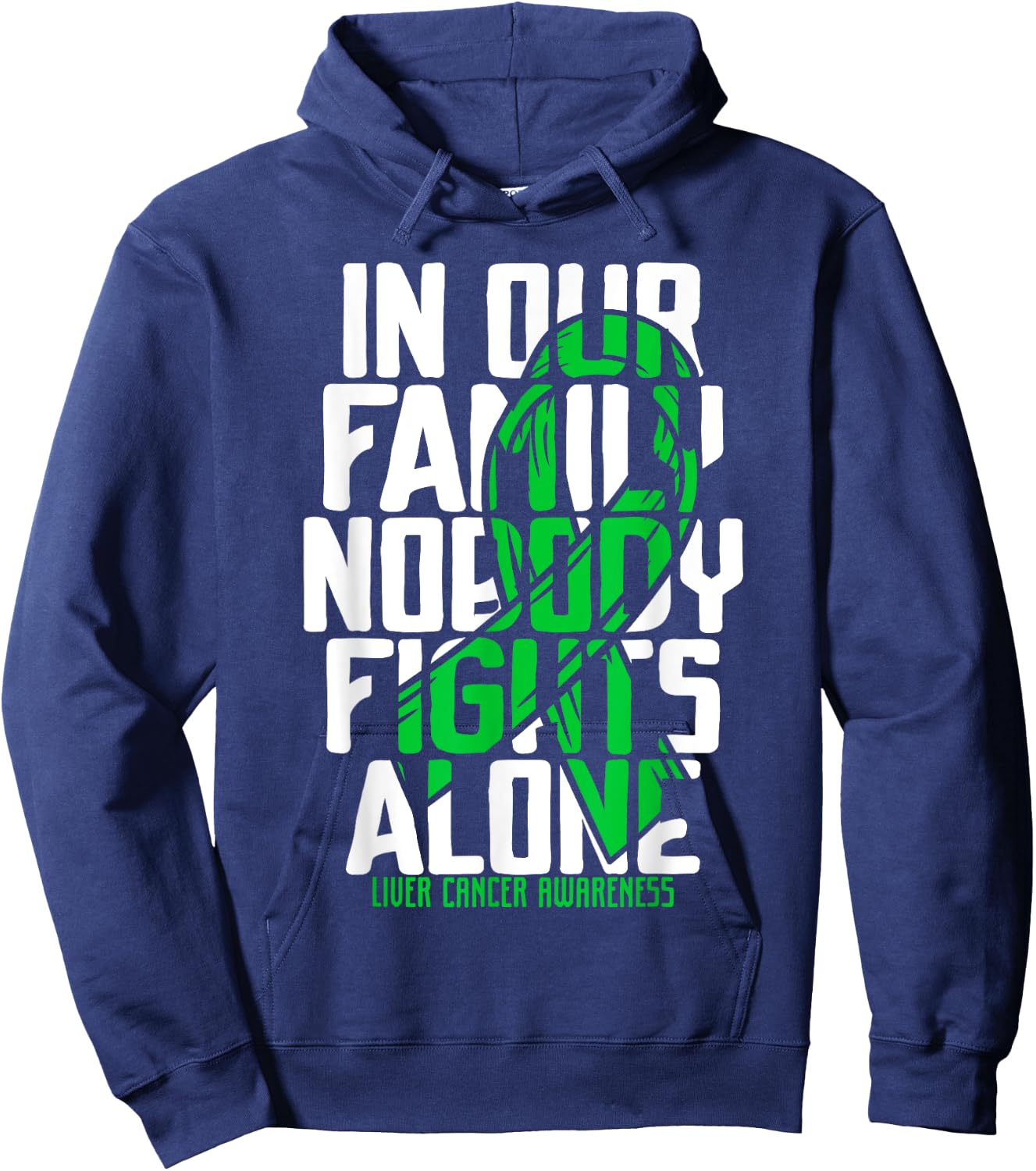 Liver Cancer Support Family Liver Cancer Awareness Hoodie - Hoodie | Navy