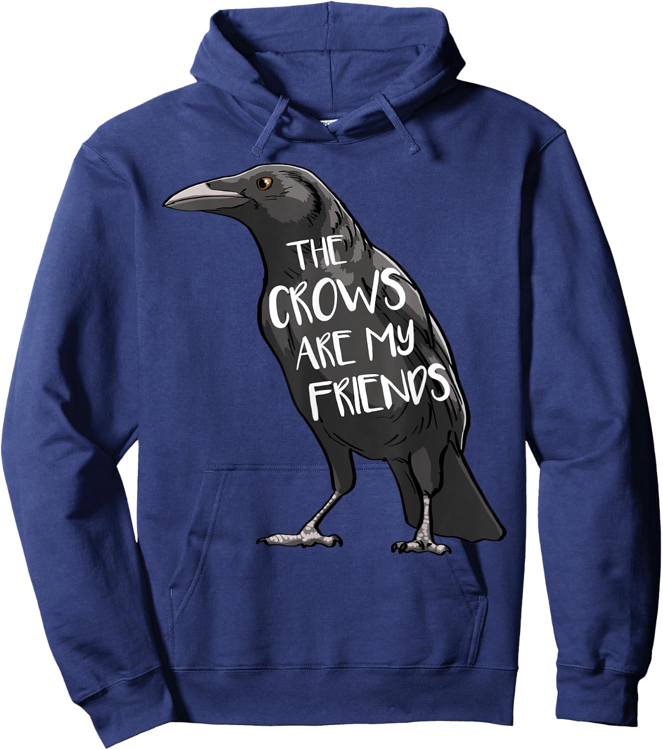 The Crow Are My Friends Funny Women Crow Love Birds Hoodie - Hoodie | Navy