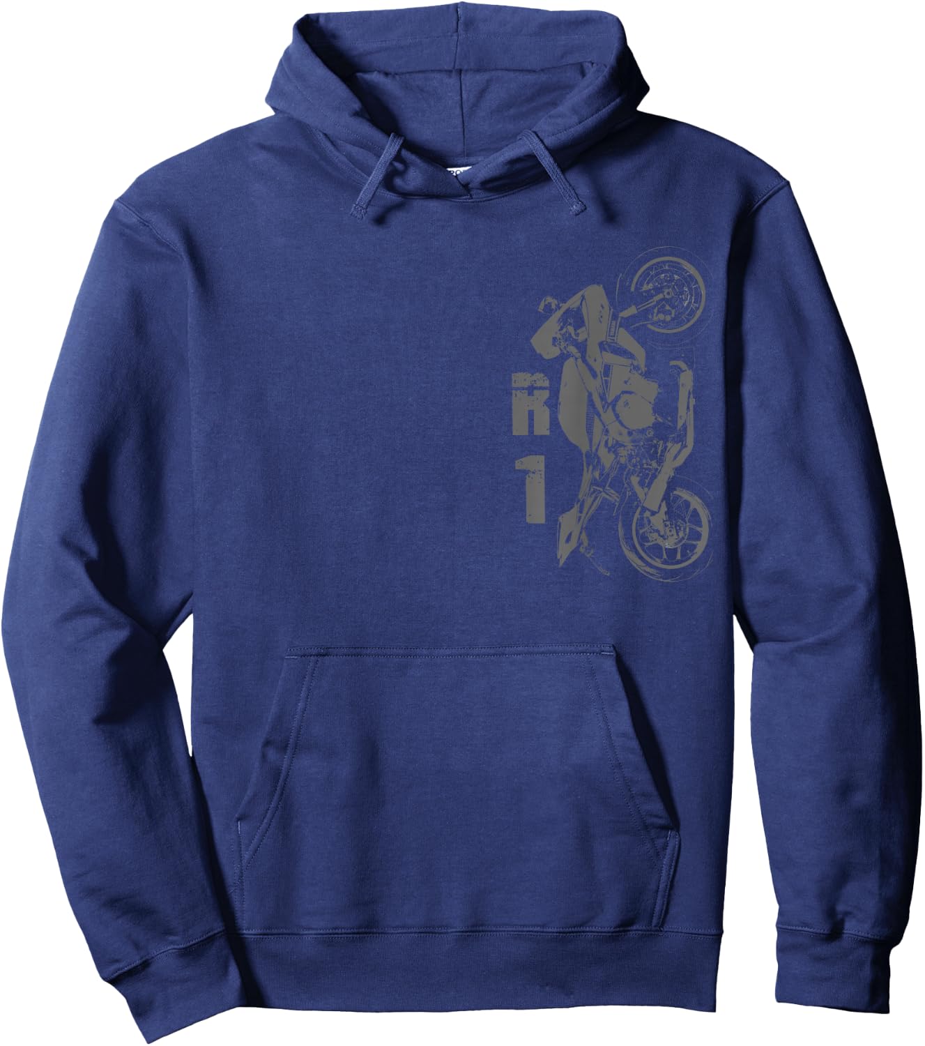 R1 Motorcycle Side Design Hoodie - Hoodie | Navy