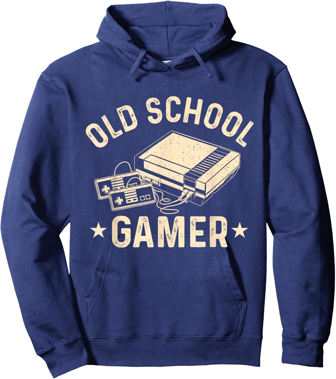 Old School Gamer - Vintage Gaming Video Games Controller Hoodie - Hoodie | Navy