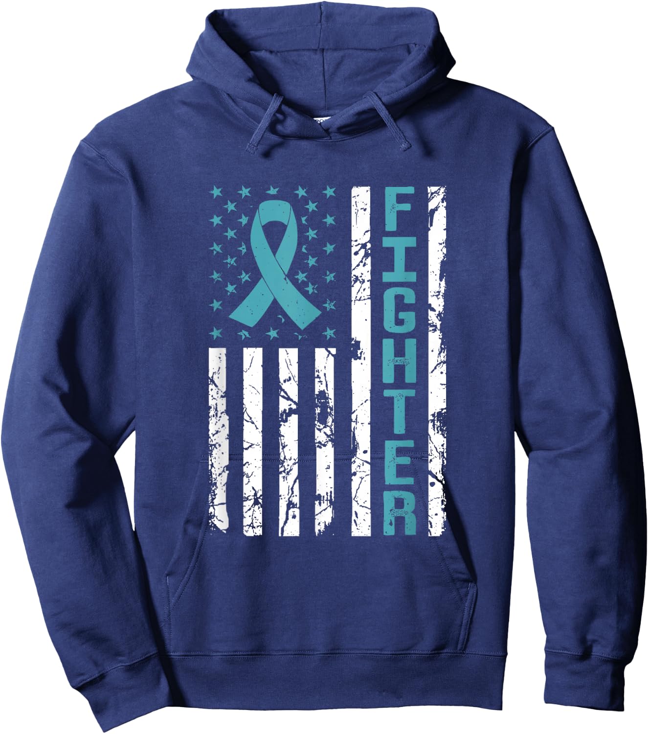 Polycystic Kidney Disease Flag PKD Awareness Warrior Hoodie - Hoodie | Navy