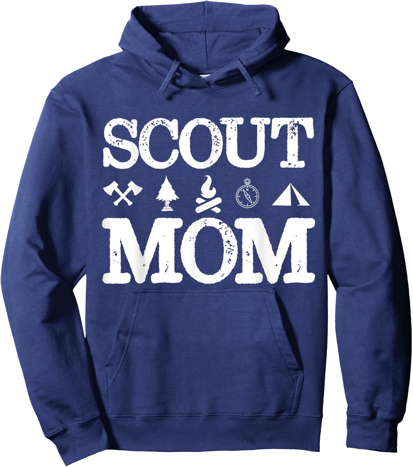 Scout Mom Scouting Troop Supporter Camping Scouting Mom Hoodie - Hoodie | Navy