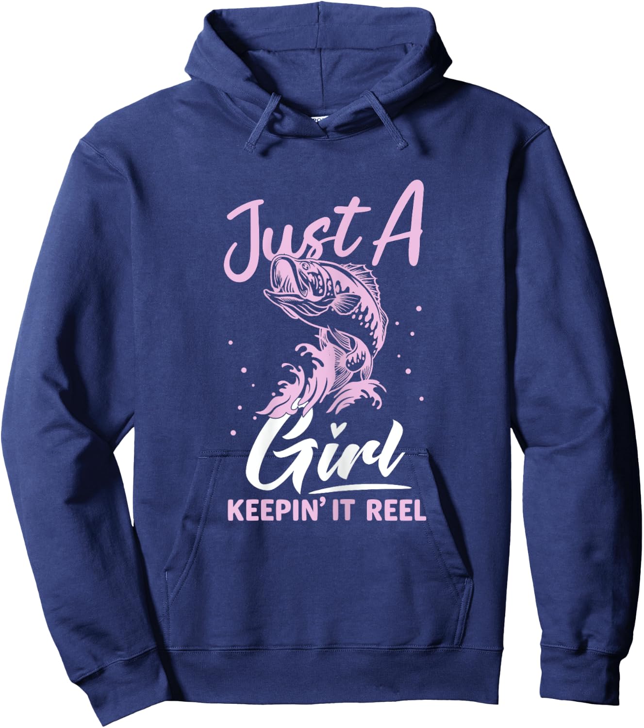 Funny Fishing Design For Woman Girls Fishing Girl Hoodie - Hoodie | Navy