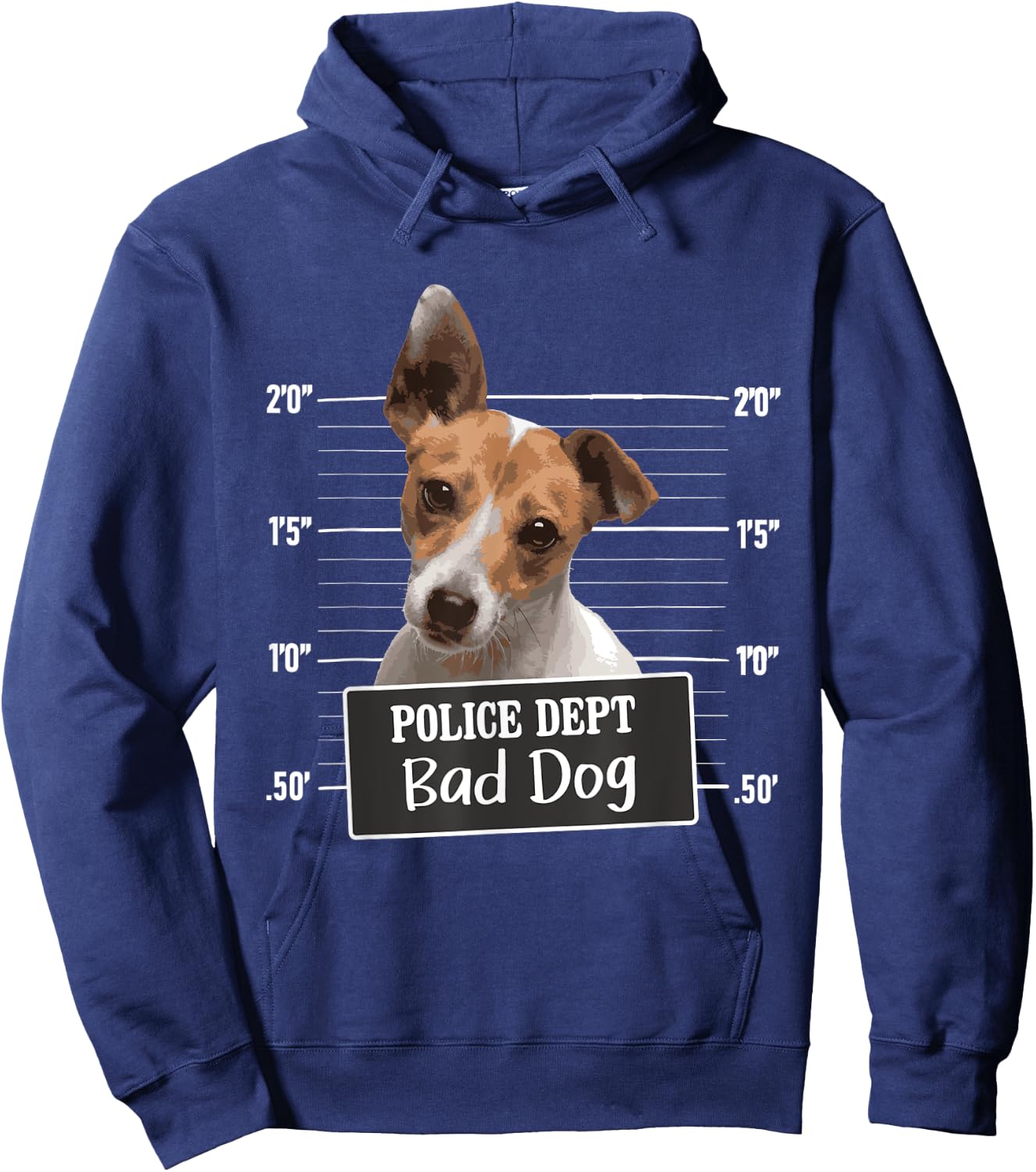 Police Dept Bad Dog - Jack Russell Terrier Puppy Dog Lover Women Kids Hoodie - Hoodie | Navy