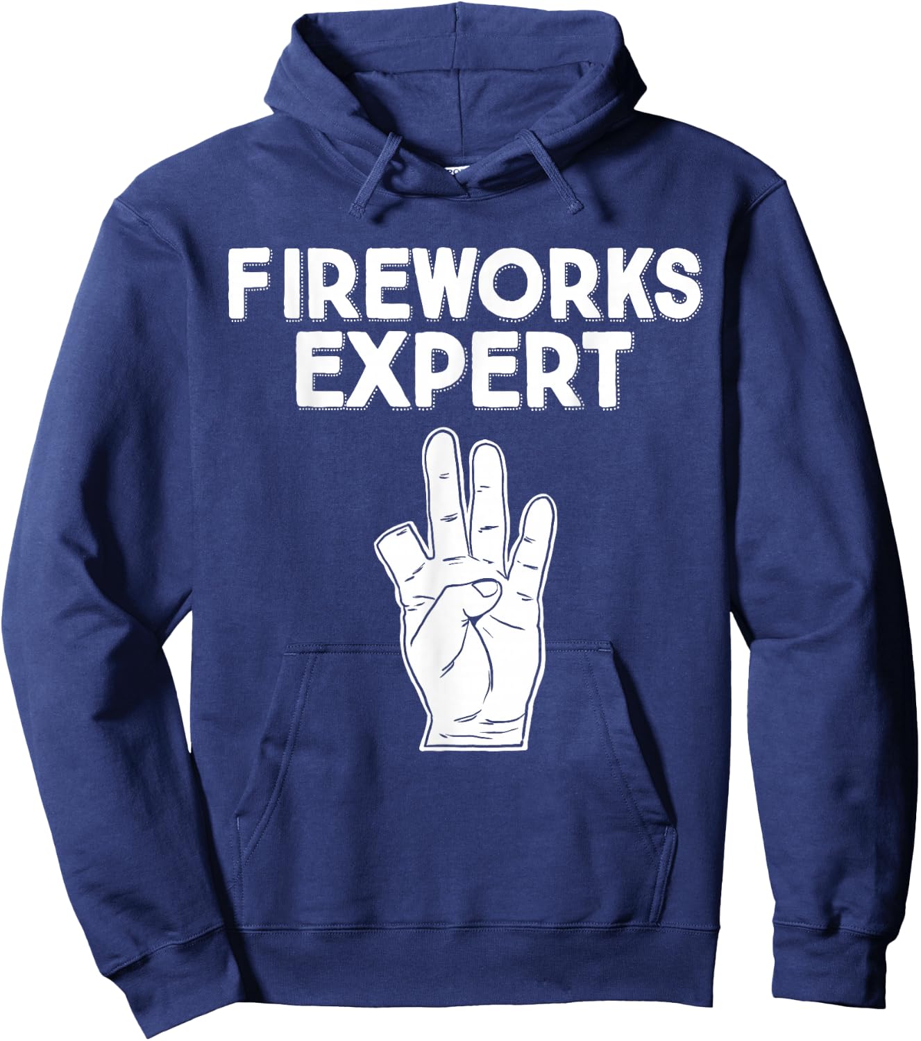 Miftees July 4th Fireworks Expert Humorous Black Small Hoodie - Hoodie | Navy