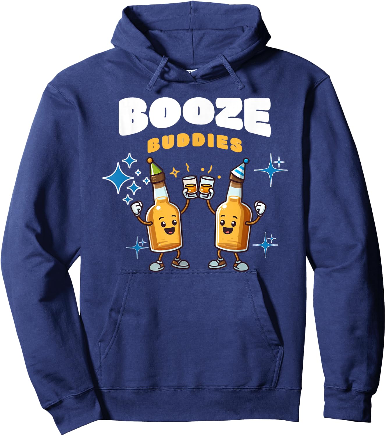 Booze Buddies Funny Alcoholic Festival Bar Hopping Hoodie - Hoodie | Navy