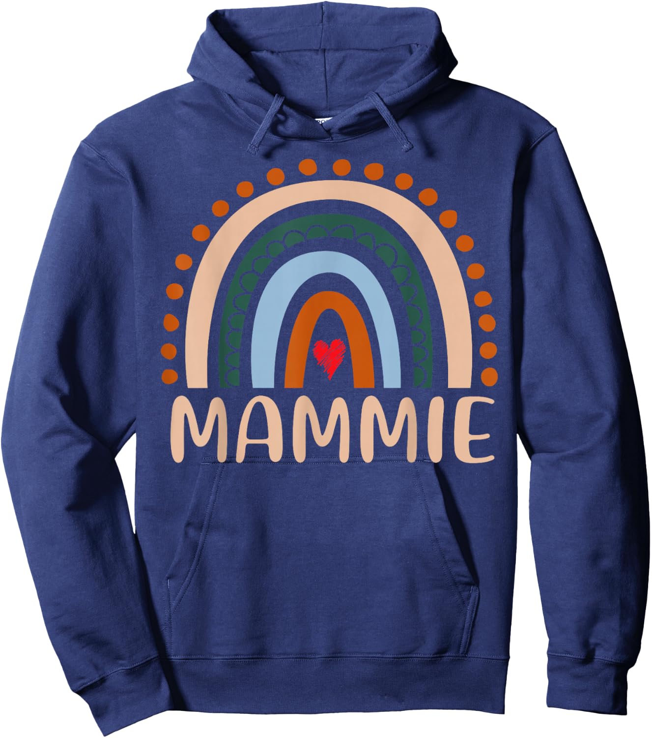 mammie Rainbow Grandma Cute Mothers Day Funny mammie Hoodie - Hoodie | Navy