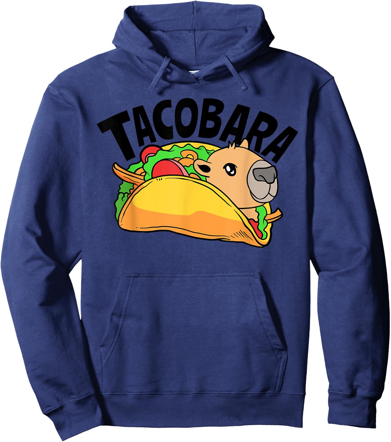 Tacobara Capybaras Rodent Mexico Food Tacos Lover Funny Hoodie - Hoodie | Navy