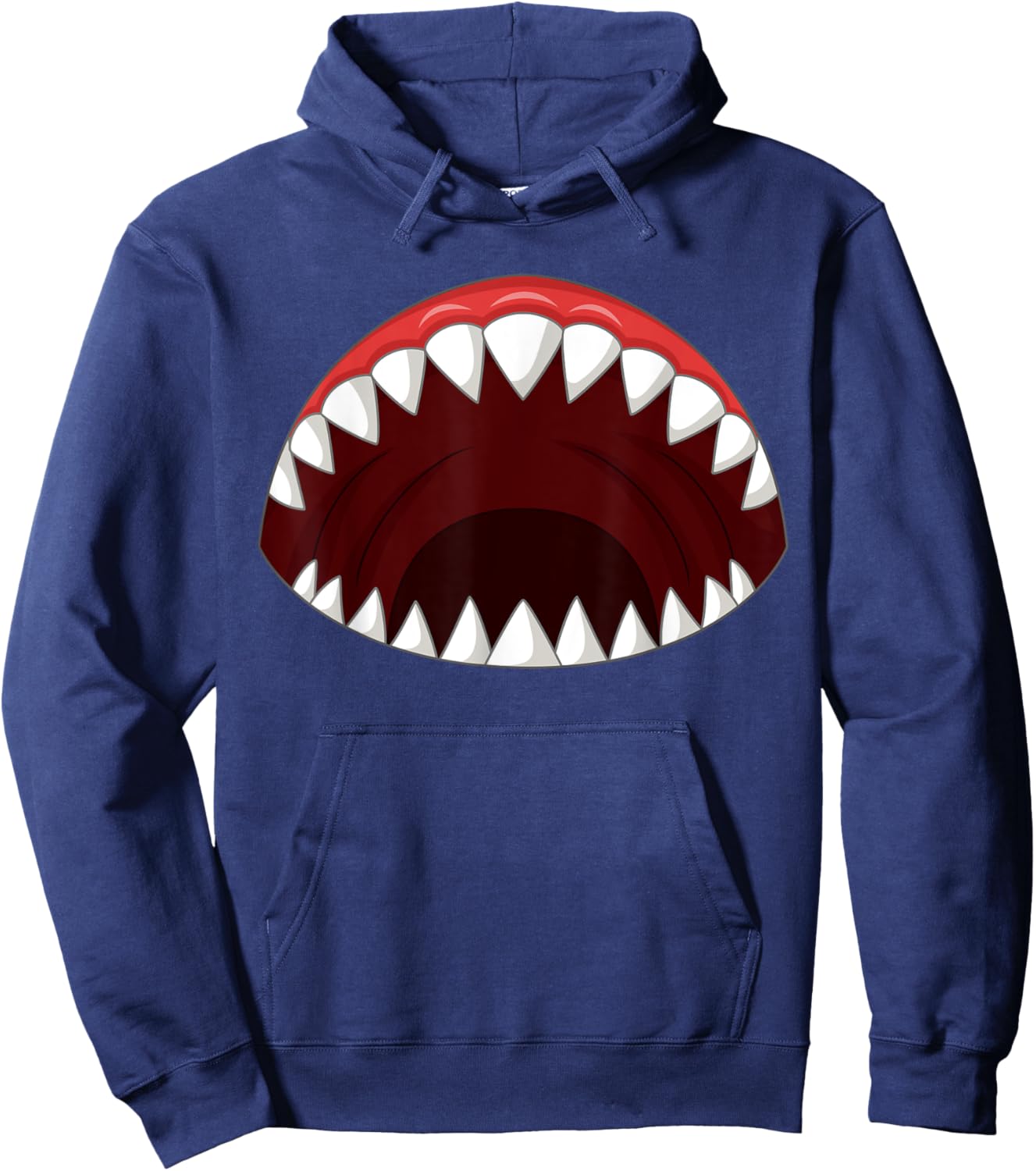 Shark with Open Mouth Shark Halloween Matching Costume Hoodie - Hoodie | Navy