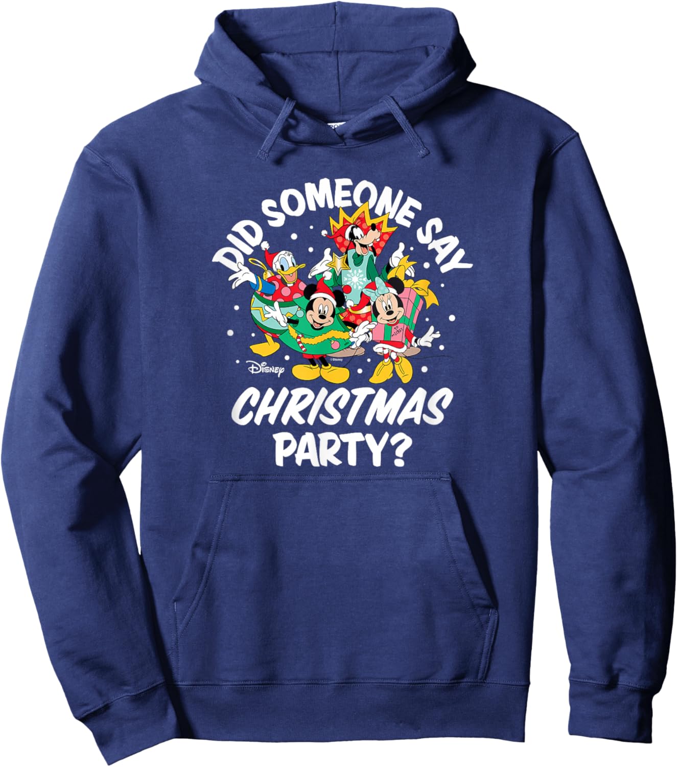 Disney - Mickey Minnie Donald Goofy Christmas Party Hoodie - Hoodie | Navy