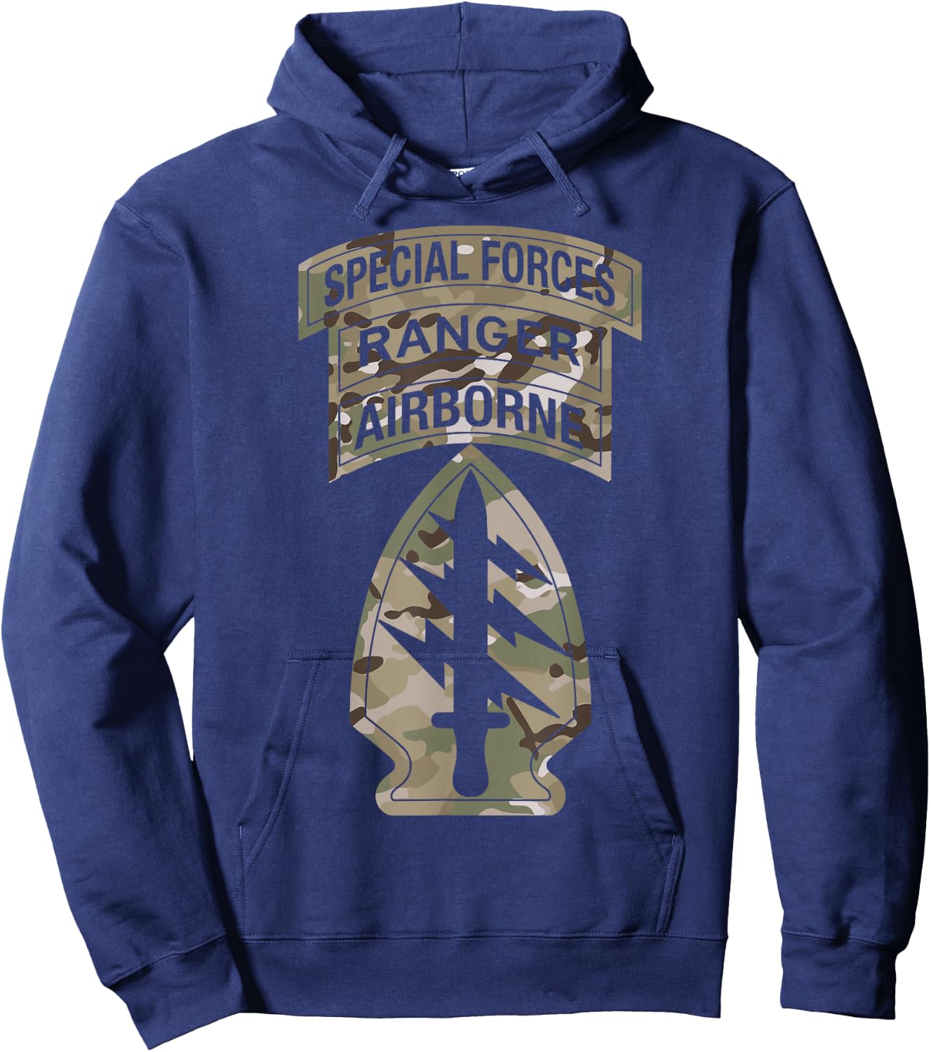US Army Special Forces - SF Ranger Tab - OCP Multicam Camo Hoodie - Hoodie | Navy