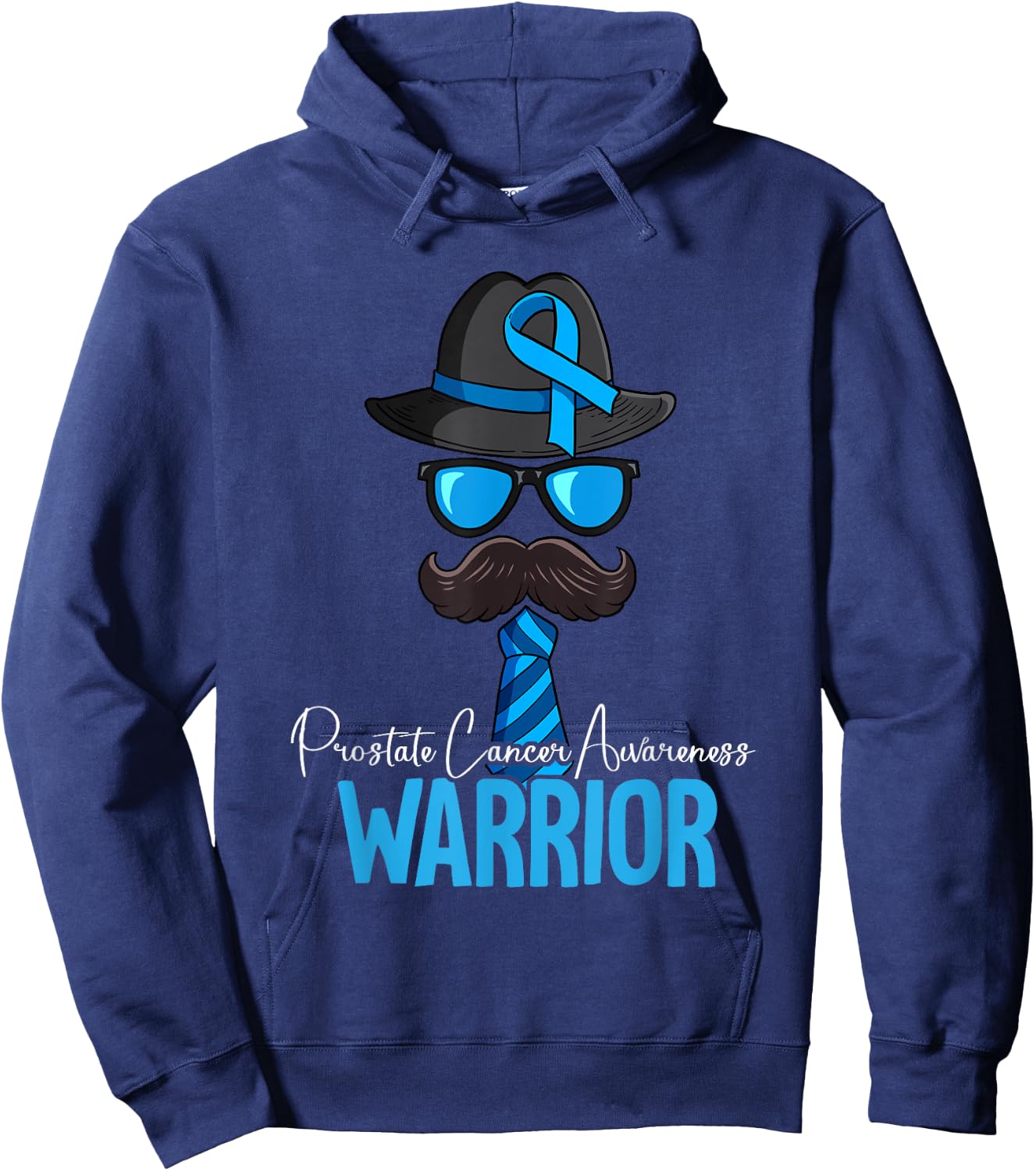 Prostate Cancer Awareness by Prostate Cancer Awareness Gift - -Adults, Black, Short Sleeve, Small, Classic Fit, Polyester 100% Hoodie - Hoodie | Navy