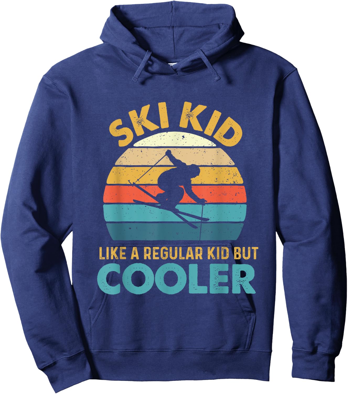 Ski Kid Like A Regular Kid But Cooler - Skiing Lover Skier Hoodie - Hoodie | Navy
