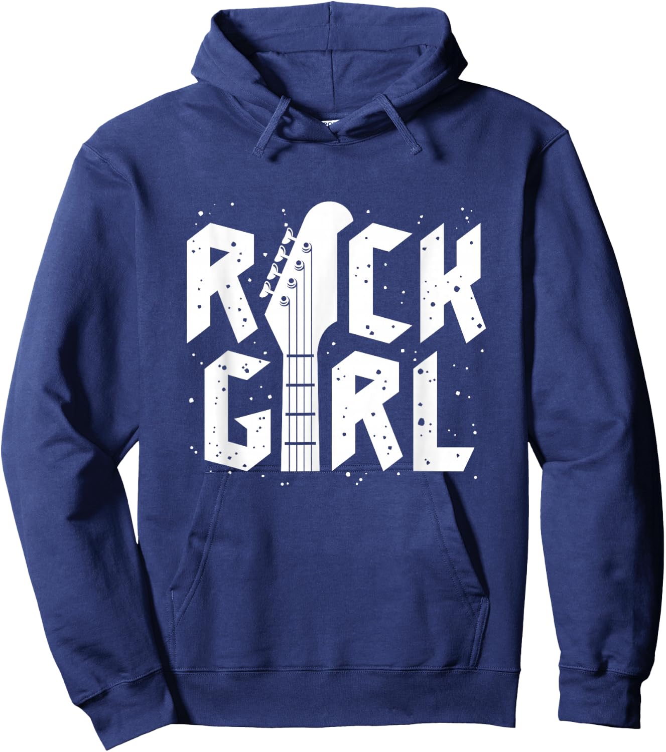 Rock Girls Rock N' Roll Music Illustration Outfit Graphic Hoodie - Hoodie | Navy