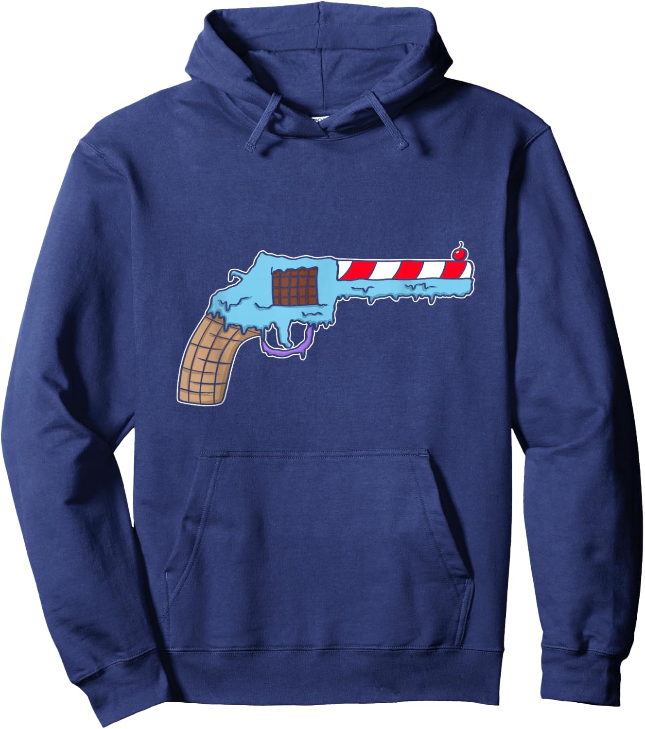 Funny Ice Cream Gun Weapon Rifle Pistol Right 2nd Amendment Hoodie - Hoodie | Navy