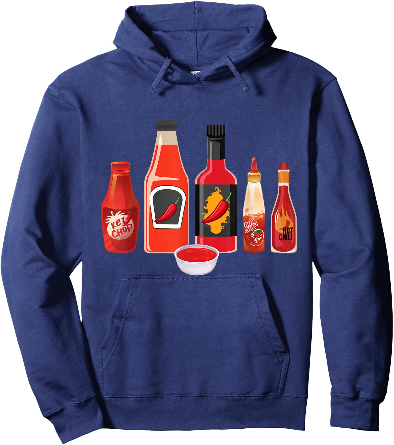 Hot Sauces - Mexican Spicy Food Lover Red Pepper Spice Chili Hoodie - Hoodie | Navy