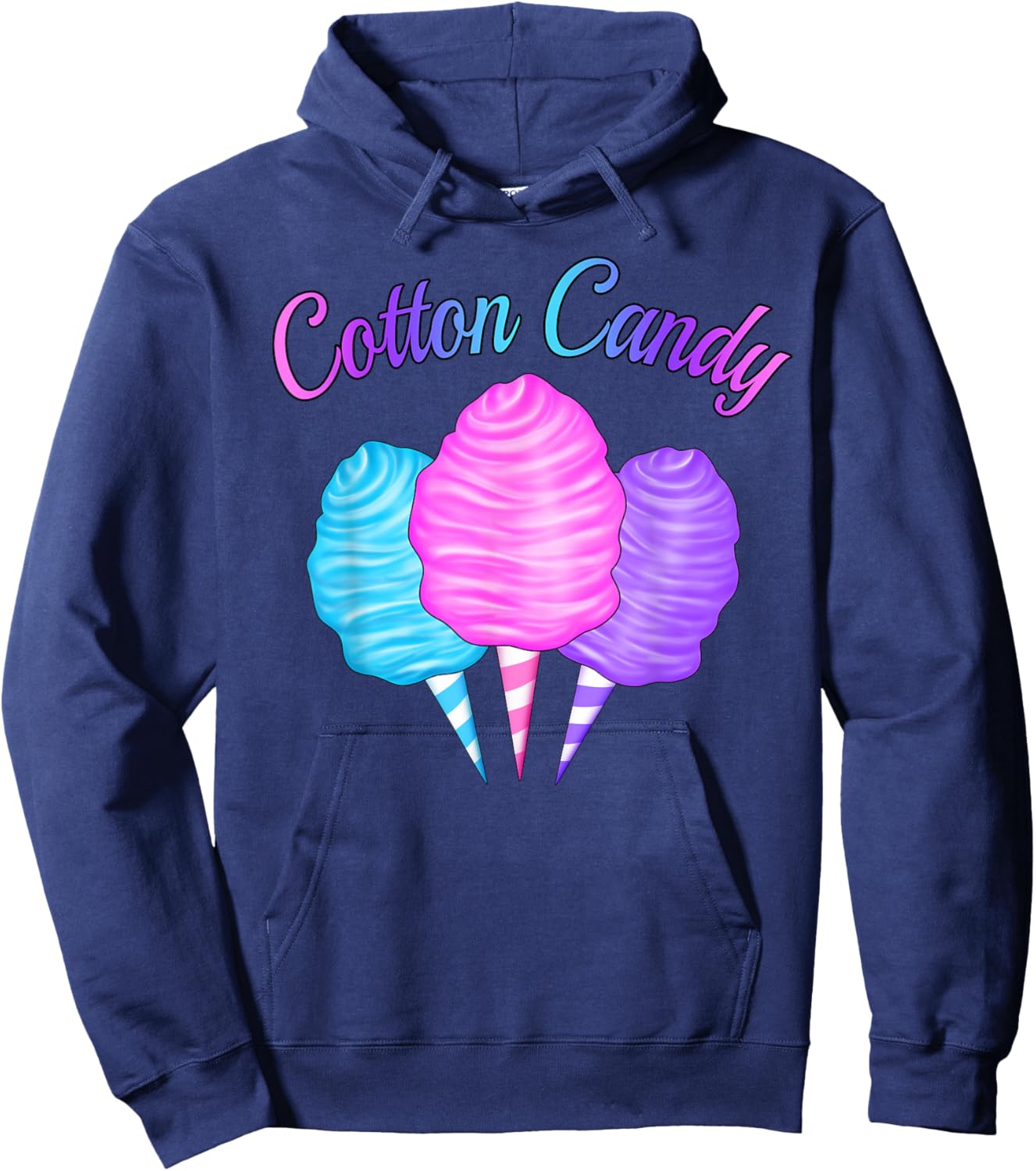 Candy Cone Pink Blue Purple Candy Costume Queen Girl Hoodie - Hoodie | Navy