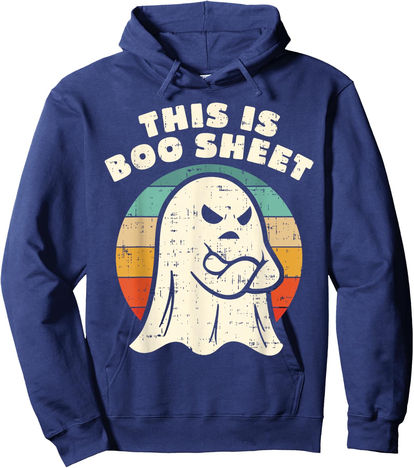 This Is Boo Sheet Funny Halloween Costume Men Women Hoodie - Hoodie | Navy