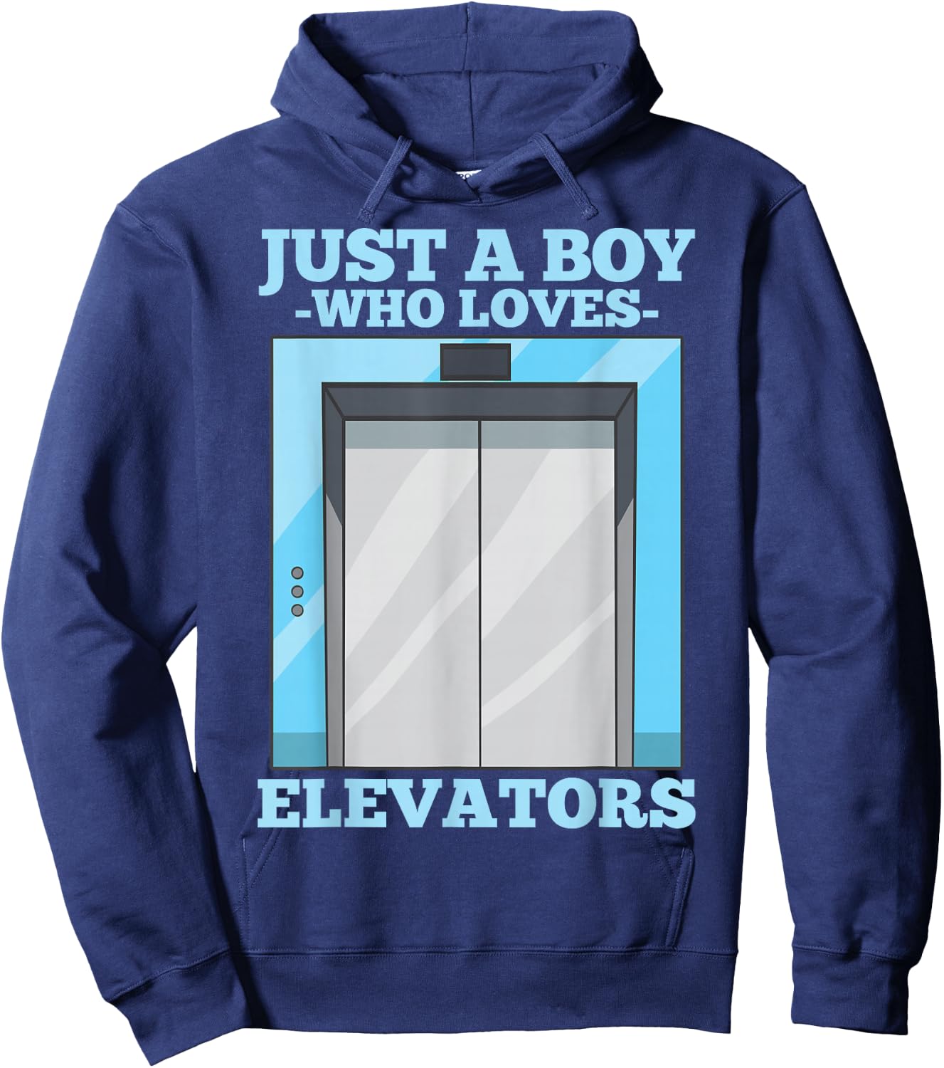 Lift Just a Boy Who Loves Elevators Hoodie - Hoodie | Navy