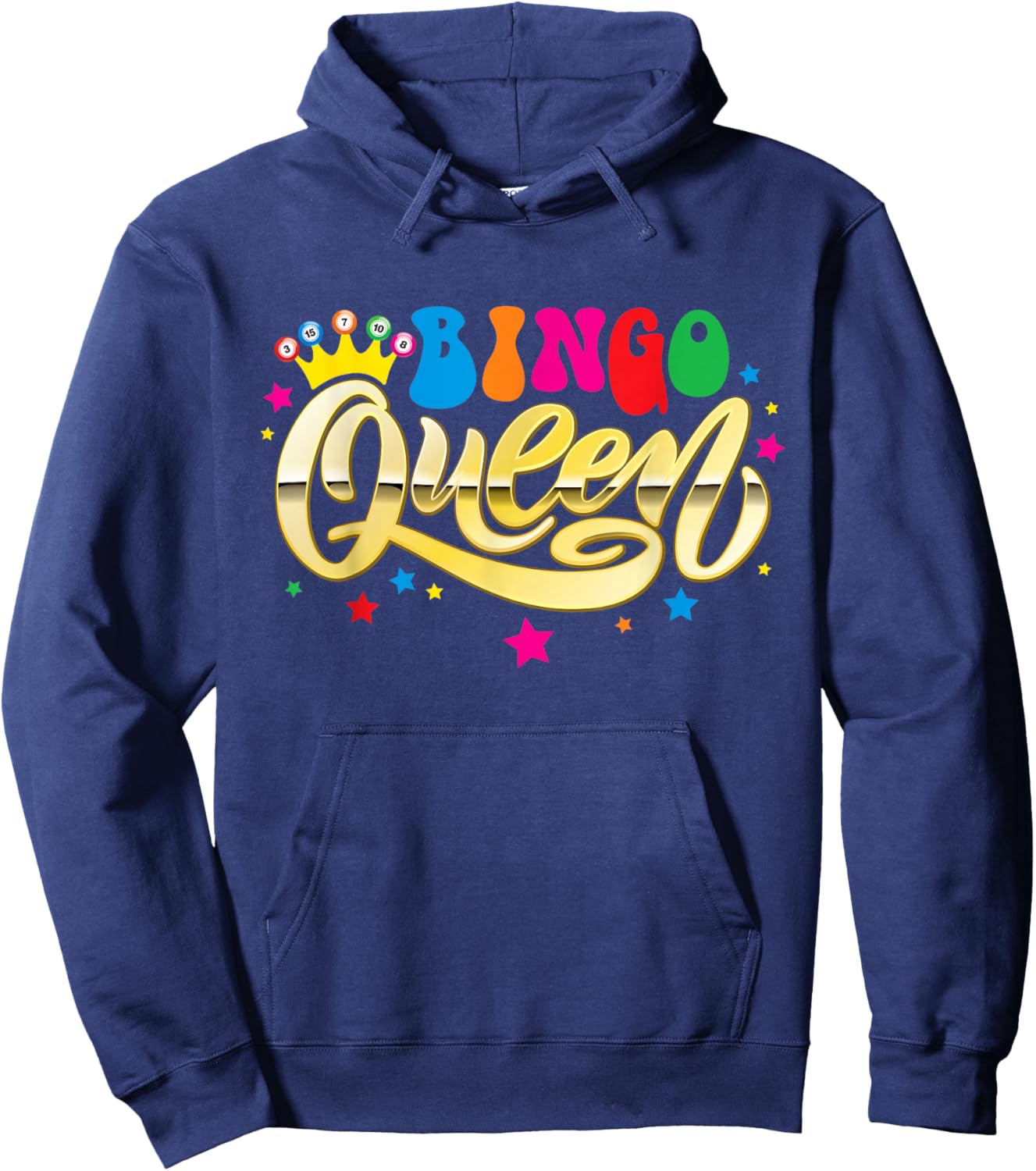 Bingo Queen Women Bingo Player Bingo Lover Casino Gambler Hoodie - Hoodie | Navy