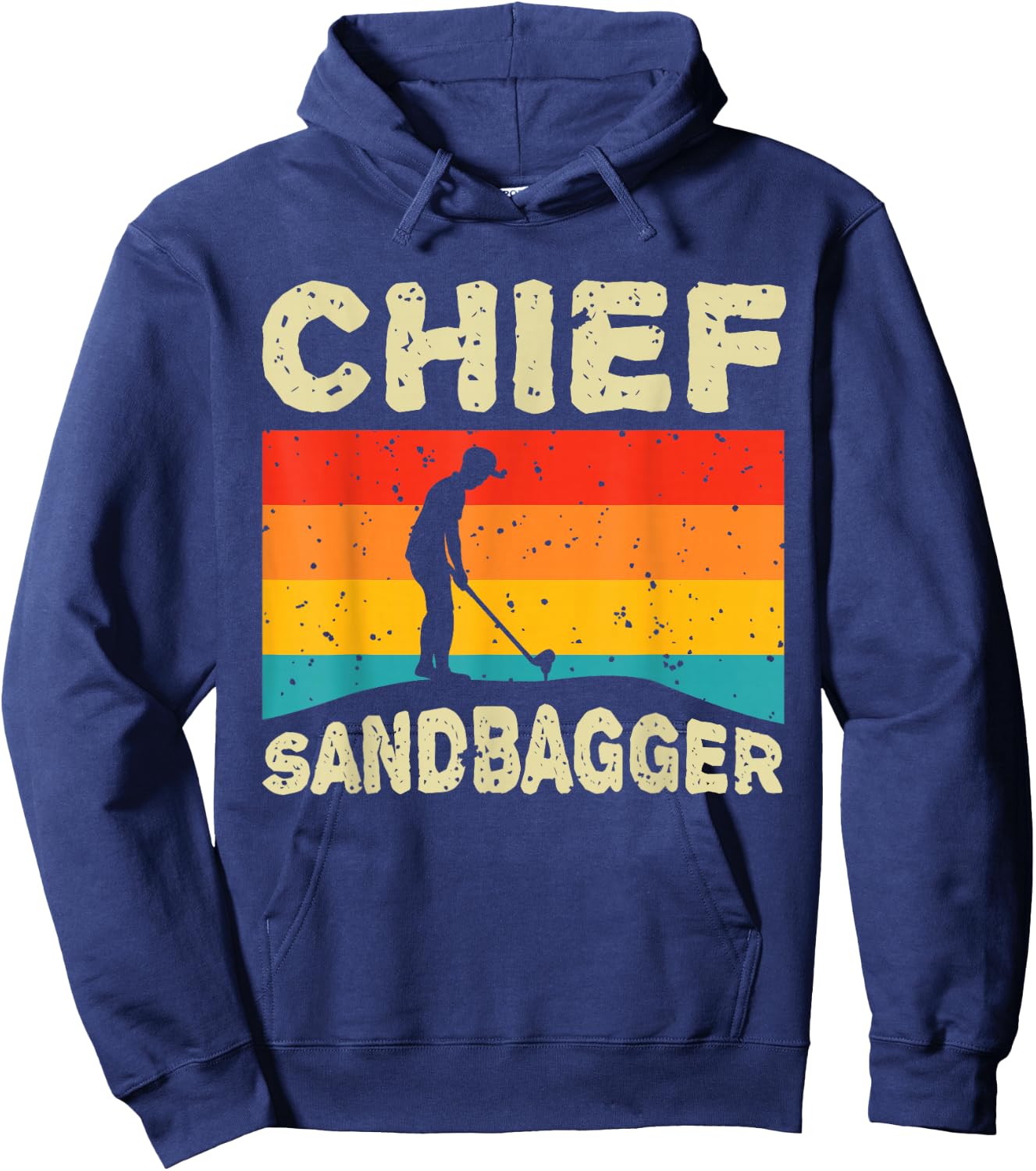 Chief Sandbagger Gag Golf Hoodie - Hoodie | Navy