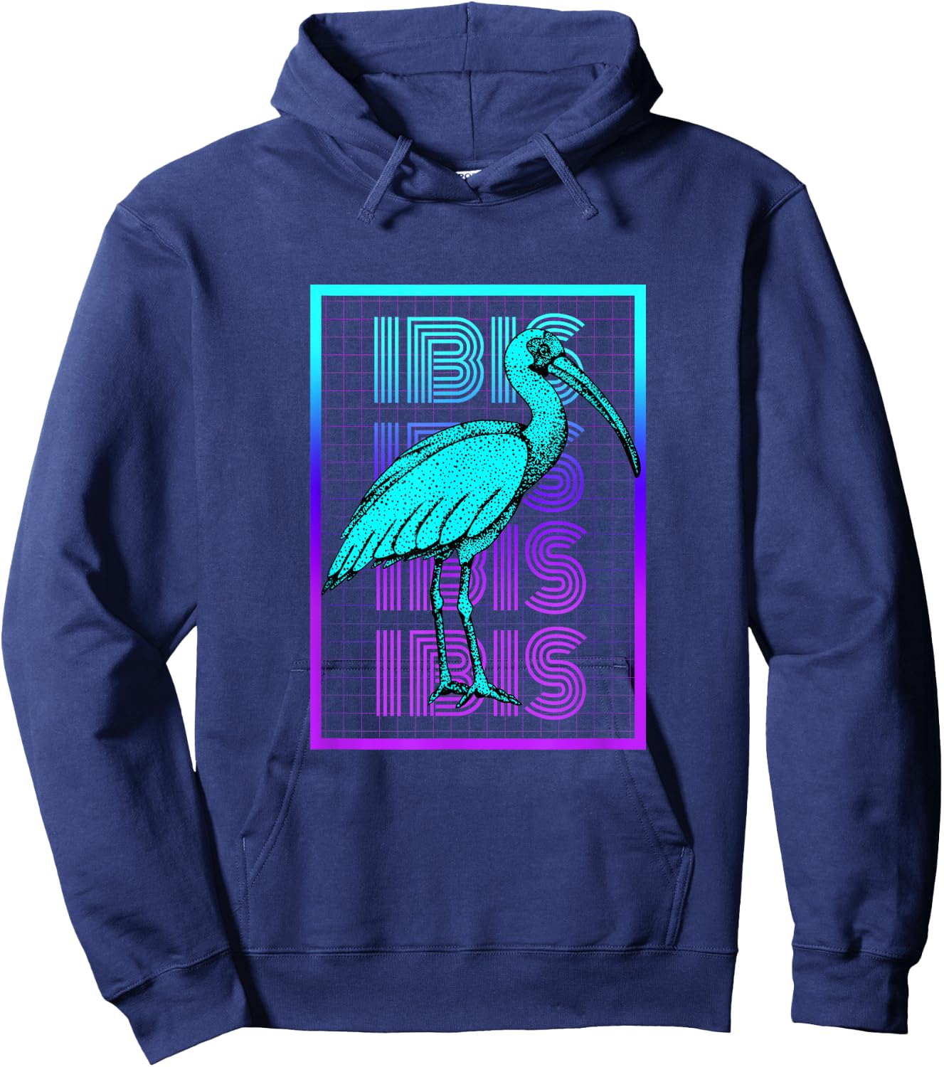 Ibis Bird Vintage Retro Ibis Hoodie - Hoodie | Navy