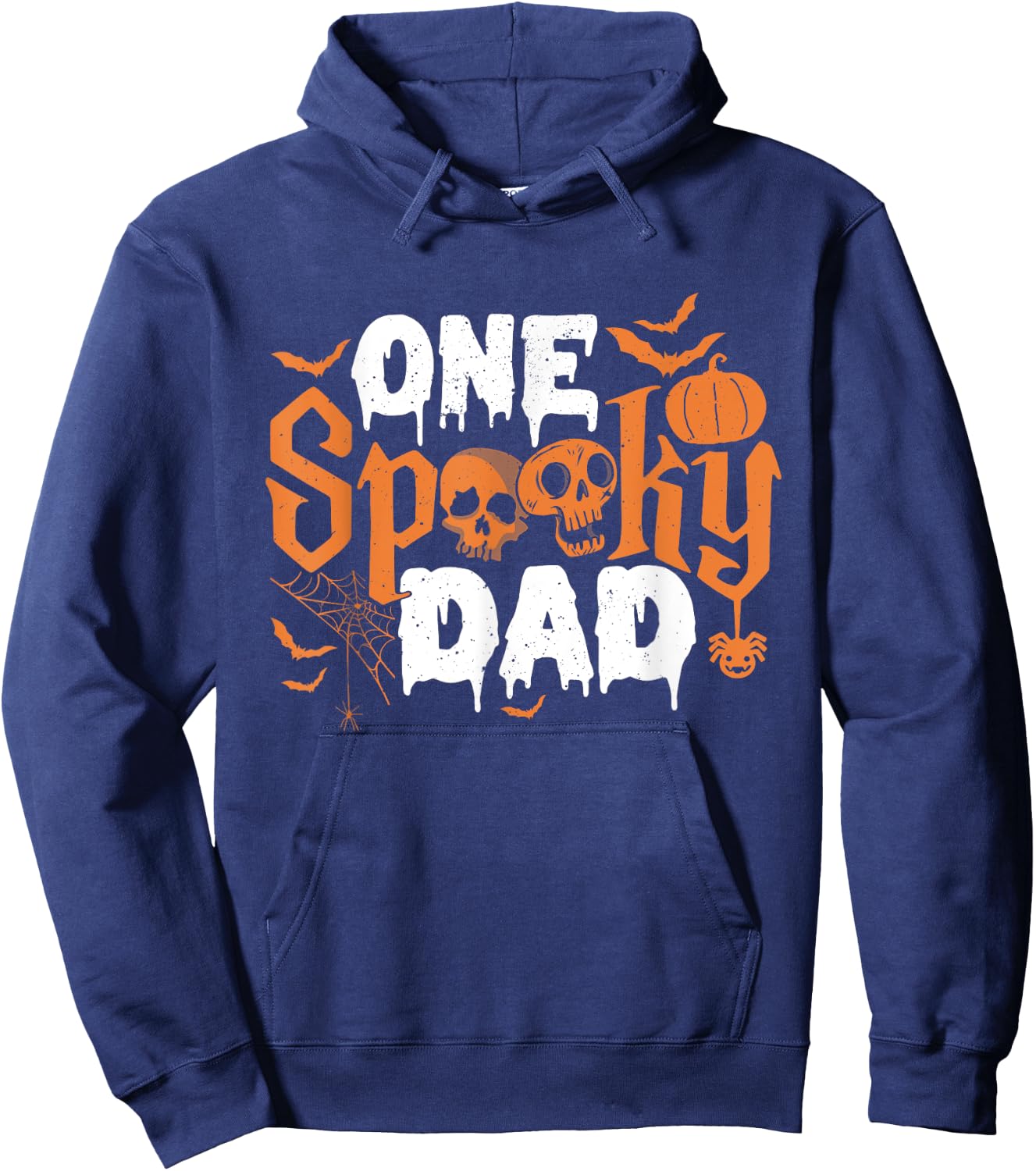 One Spooky Dad Boo Halloween Cute Family Matching Group Hoodie - Hoodie | Navy