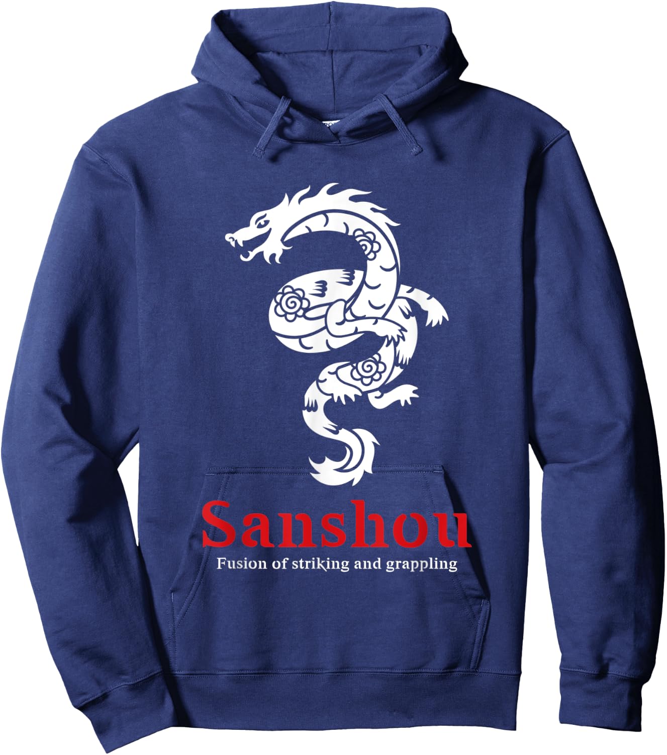 Sanshou Dragon Sanda Chinese Boxing Martial Arts Hoodie - Hoodie | Navy
