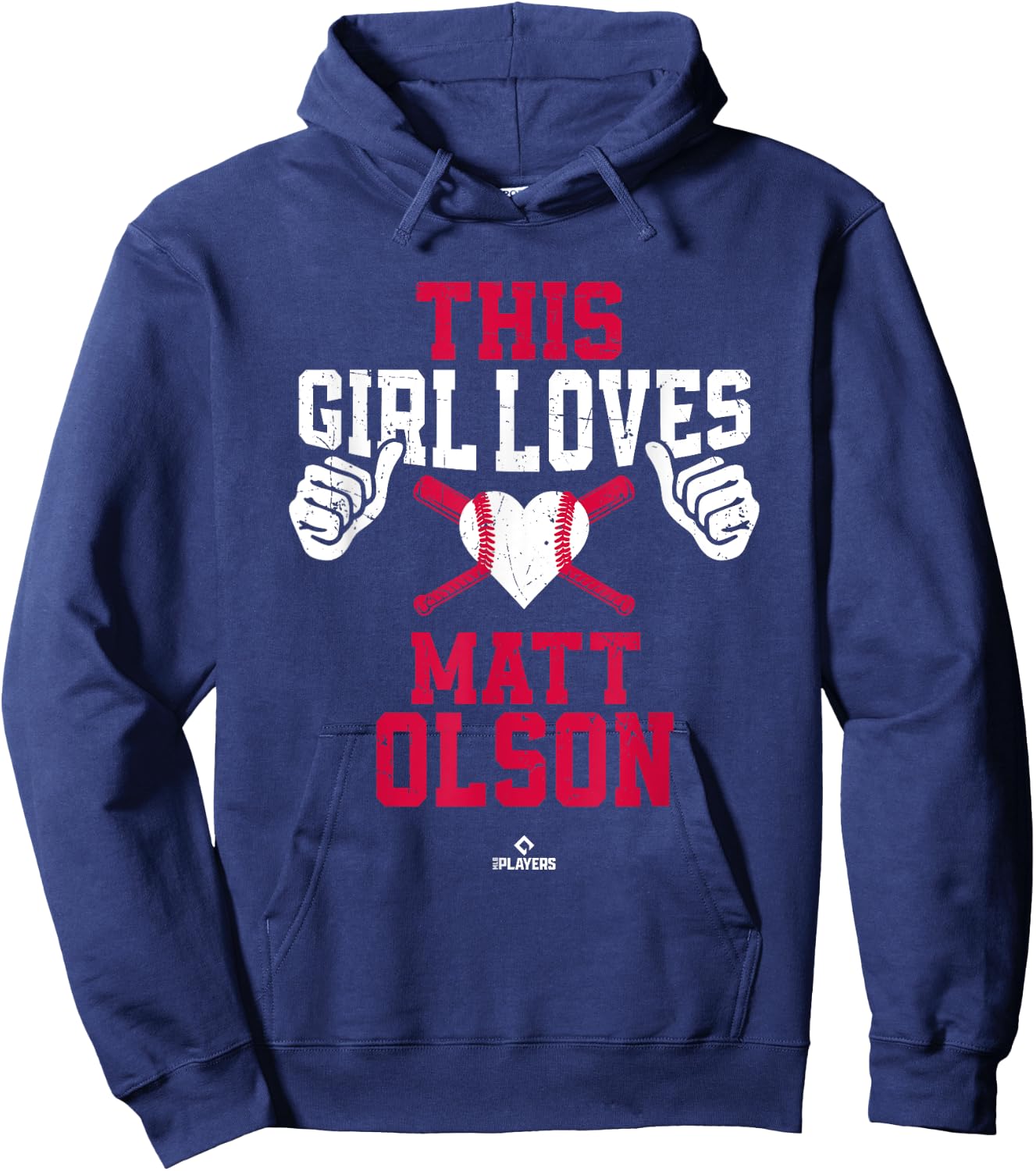 This Girl Loves Matt Olson Matt Olson Atlanta MLBPA Hoodie - Hoodie | Navy