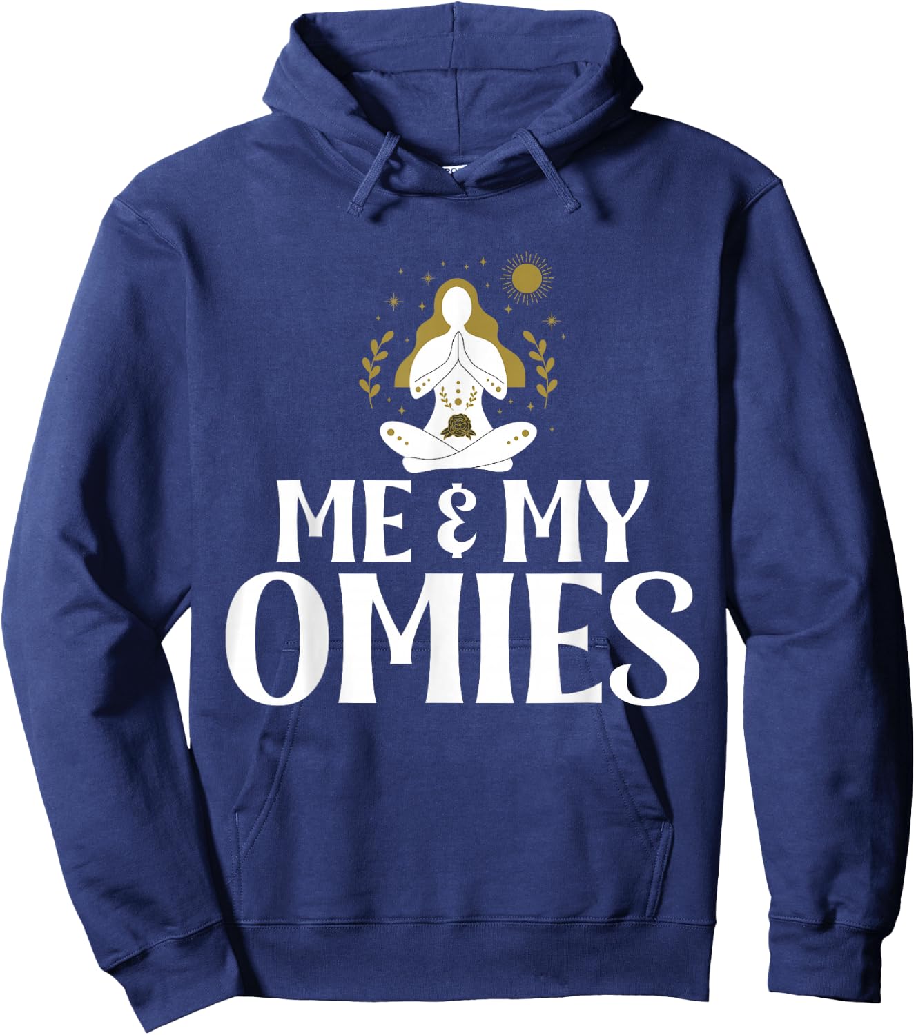 Me & My Omies Symbol Namaste Om Religion Meditation Yogis Hoodie - Hoodie | Navy