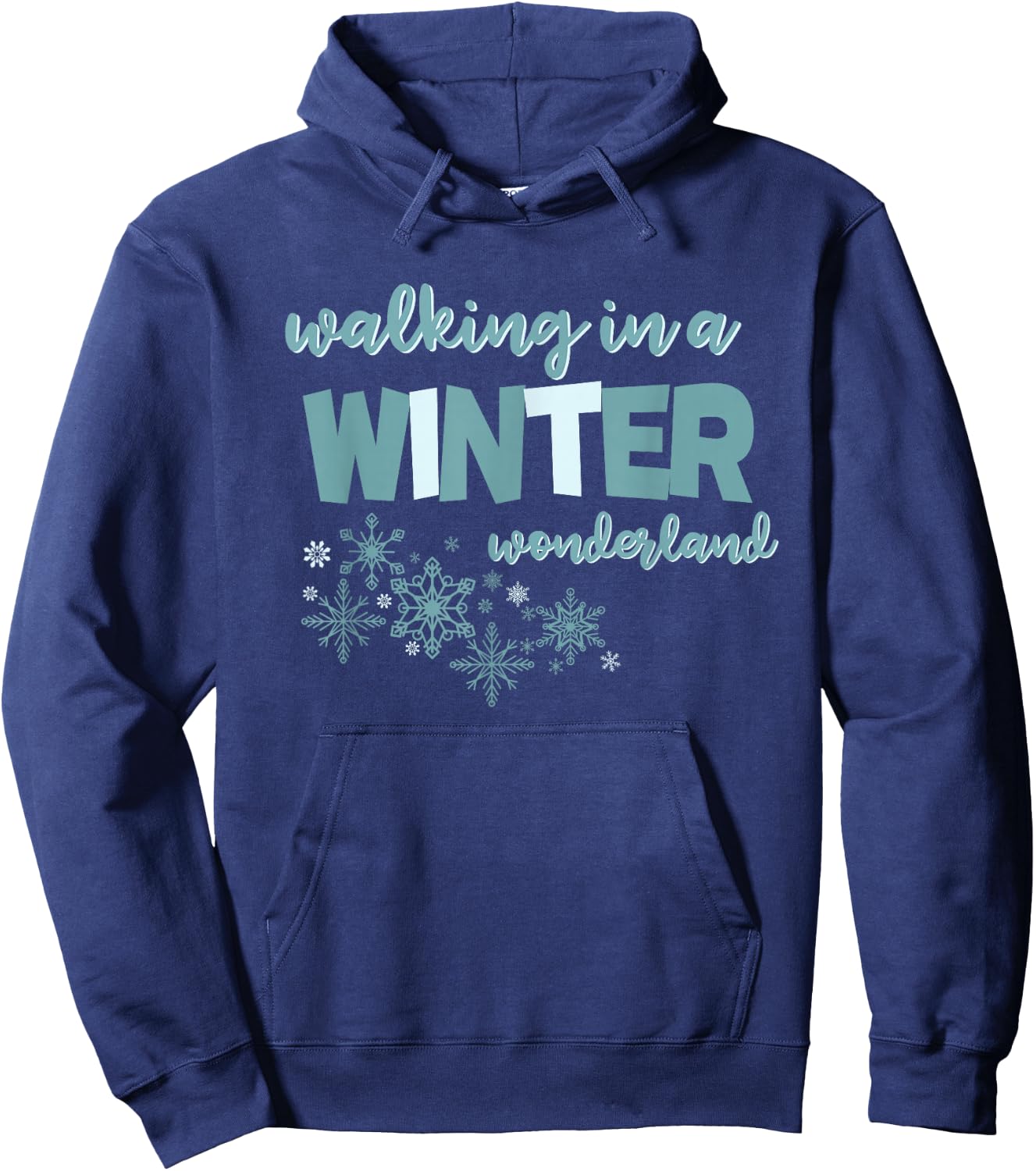 Walking In A Winter Wonderland Design Hoodie - Hoodie | Navy