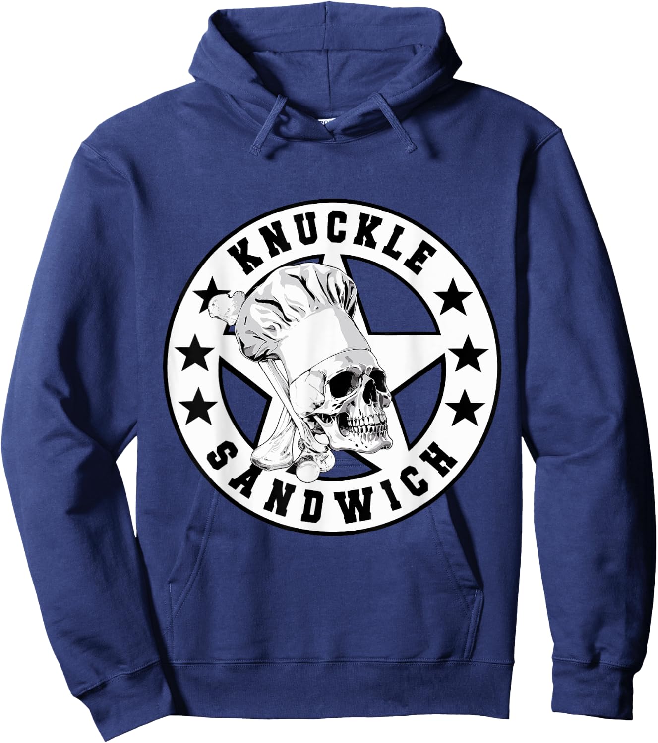 Knuckle Sandwich Skull Chef Vector Hoodie - Hoodie | Navy