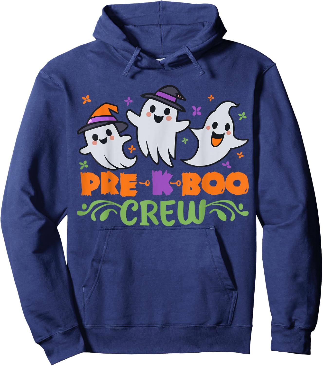 Pre K Boo Crew Pre Kindergarten Treat or Trick Halloween Hoodie - Hoodie | Navy